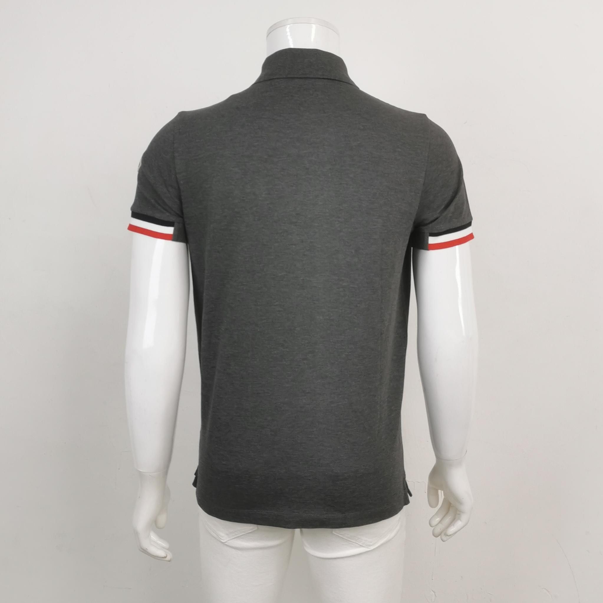 Moncler Moncler Cotton Contrast Stripe Collared T-Shirt S Size US S / EU 44-46 / 1 - 3 Thumbnail
