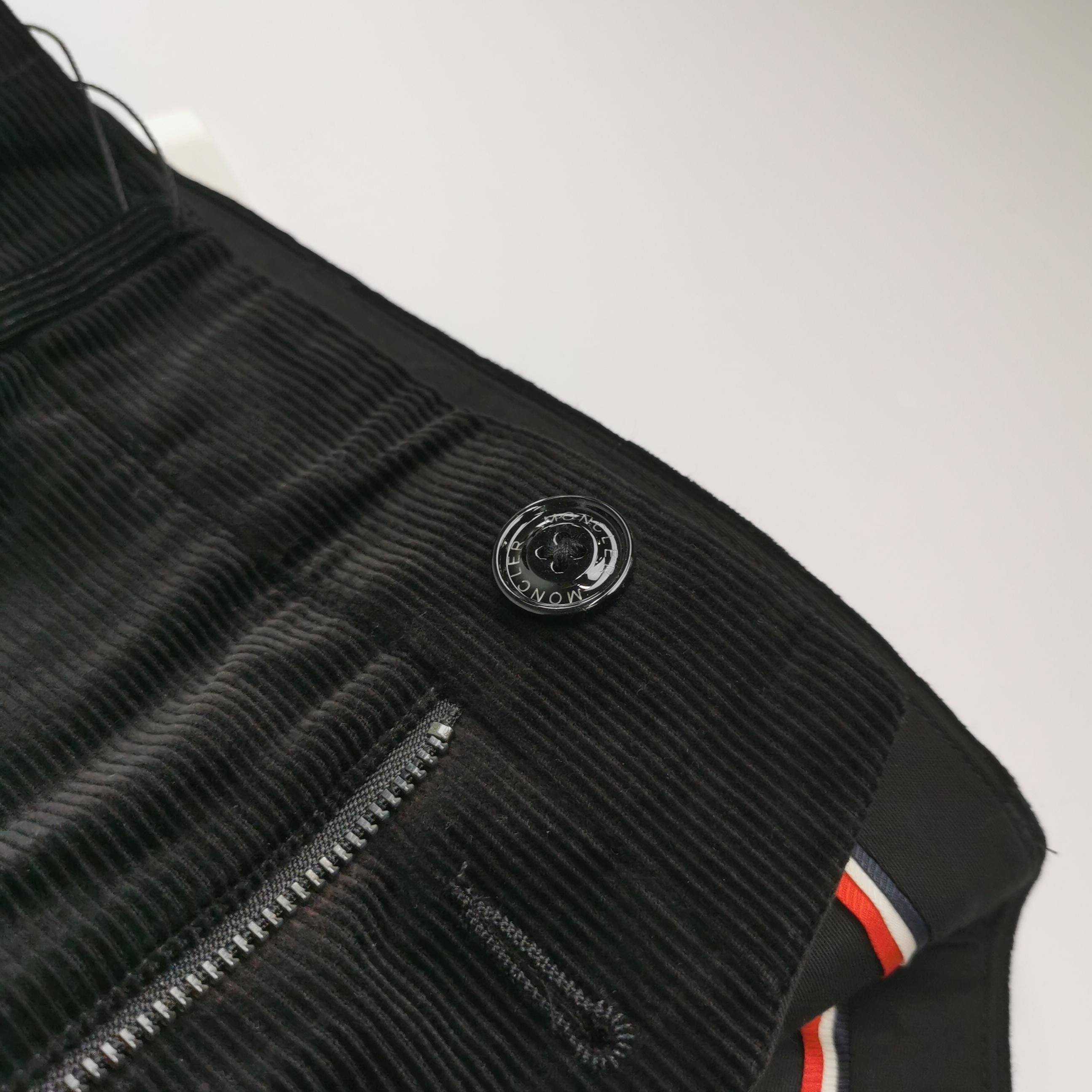 Moncler Moncler Pure Cotton Solid Black Pants L/50 Size US 34 / EU 50 - 6 Thumbnail