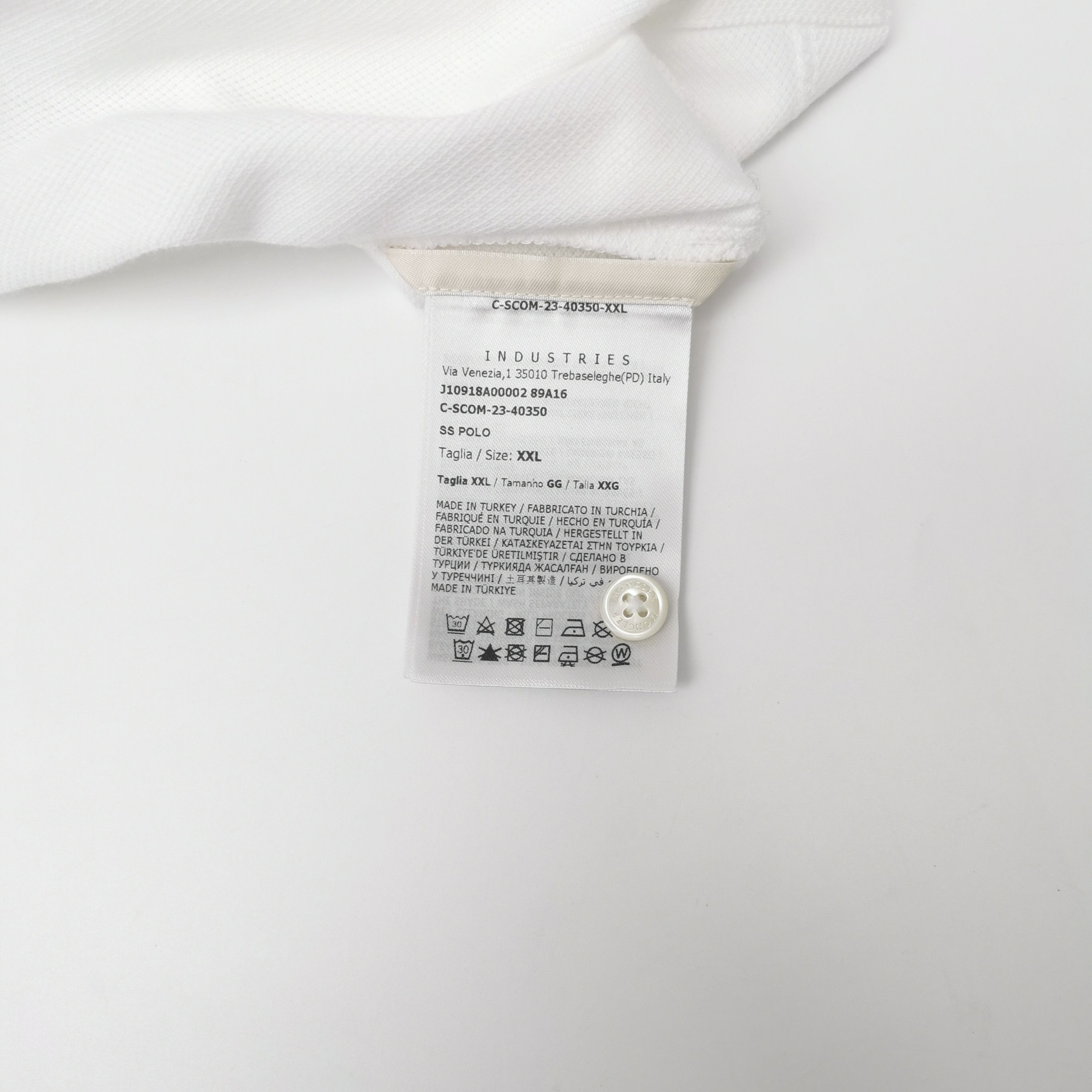 Moncler Moncler White Short-Sleeve Polo Shirt Size US XXL / EU 58 / 5 - 7 Thumbnail