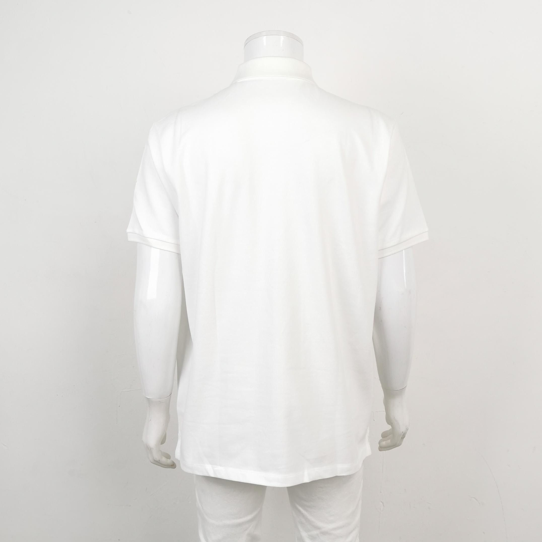 Moncler Moncler White Short-Sleeve Polo Shirt Size US XXL / EU 58 / 5 - 3 Thumbnail