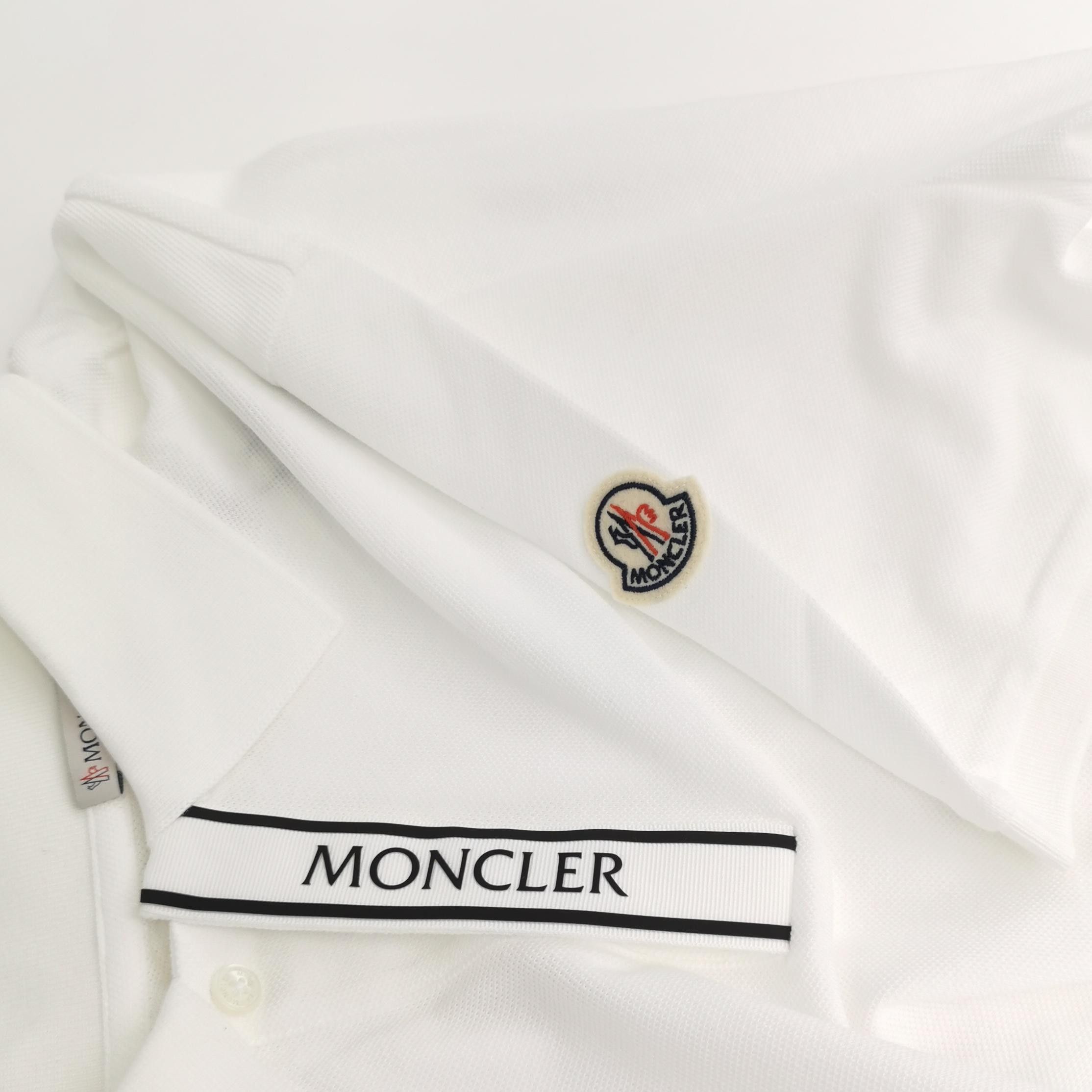 Moncler Moncler White Short-Sleeve Polo Shirt Size US XXL / EU 58 / 5 - 5 Thumbnail