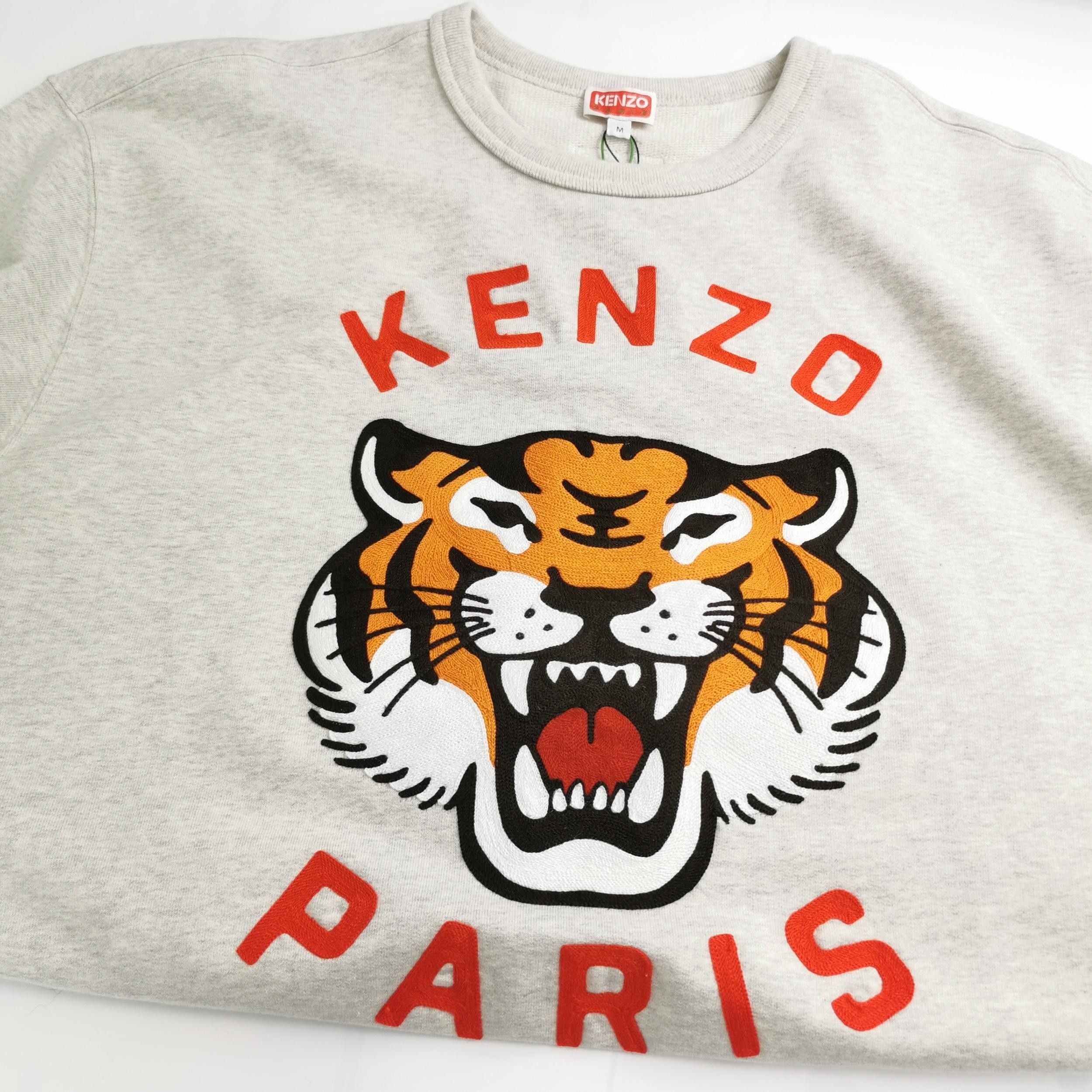 Kenzo Kenzo Paris Tiger Logo Cotton Sweatshirt M Size US M / EU 48-50 / 2 - 6 Thumbnail