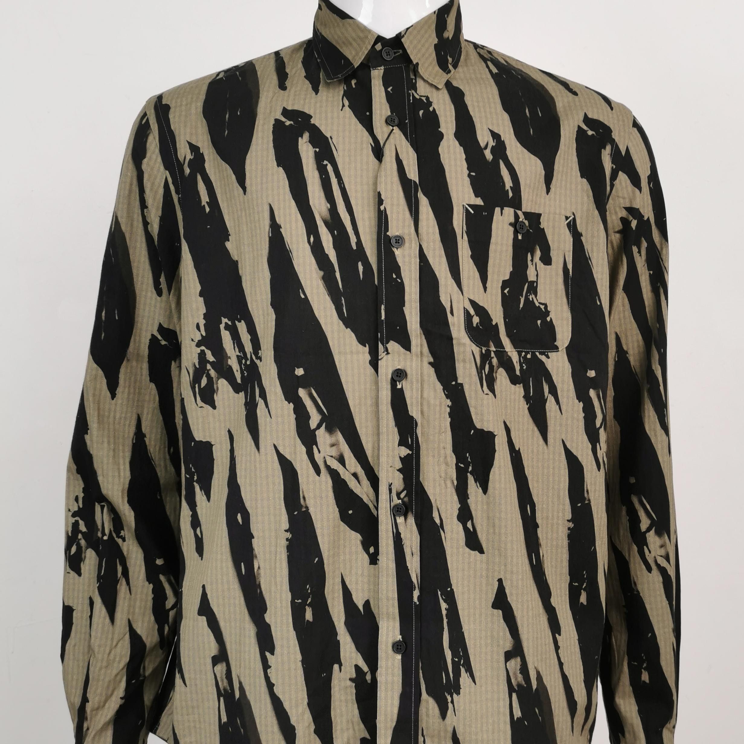 Kenzo Kenzo Cotton Abstract Print Lapel Shirt L/40 Size US L / EU 52-54 / 3 - 6 Thumbnail