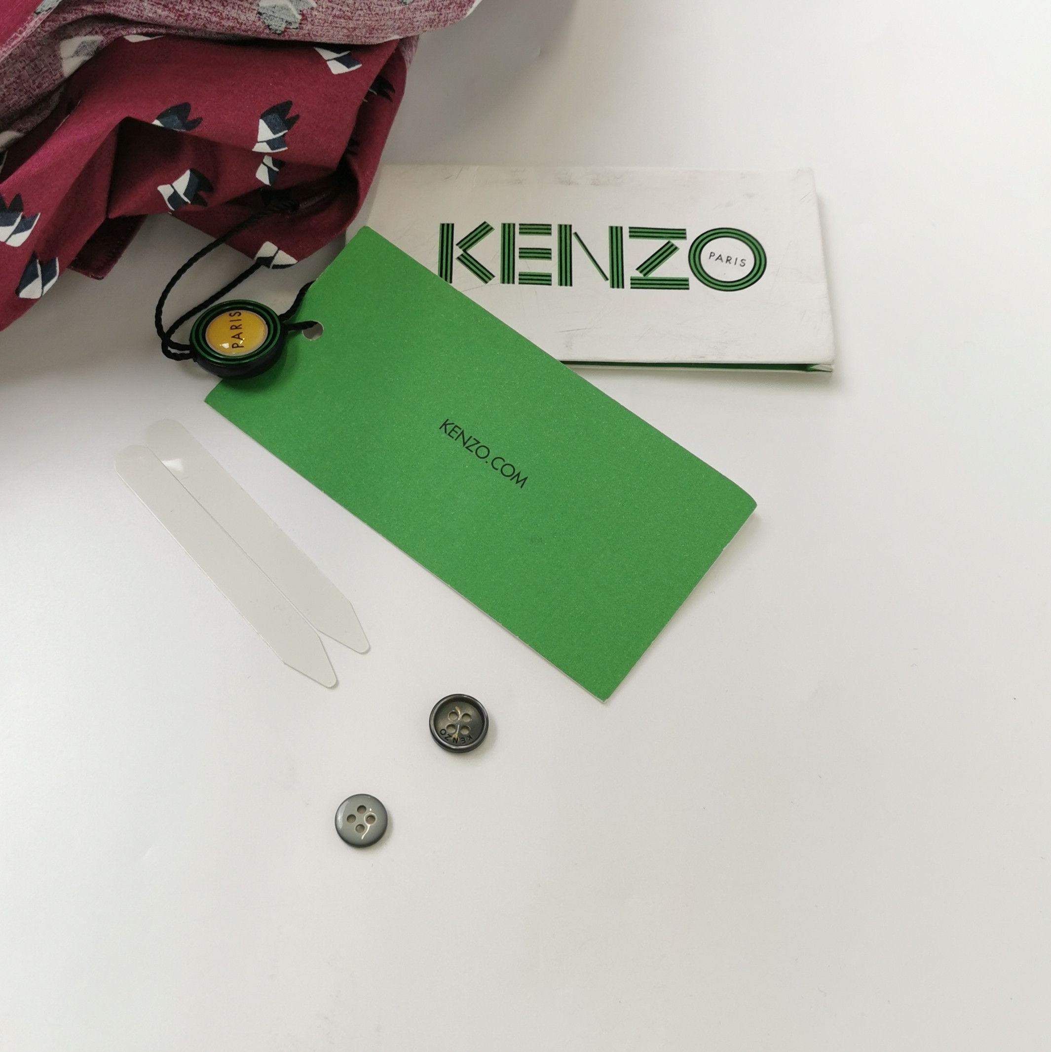 Kenzo Kenzo Cotton Patterned Button-Down Shirt L/41 Size US L / EU 52-54 / 3 - 8 Thumbnail