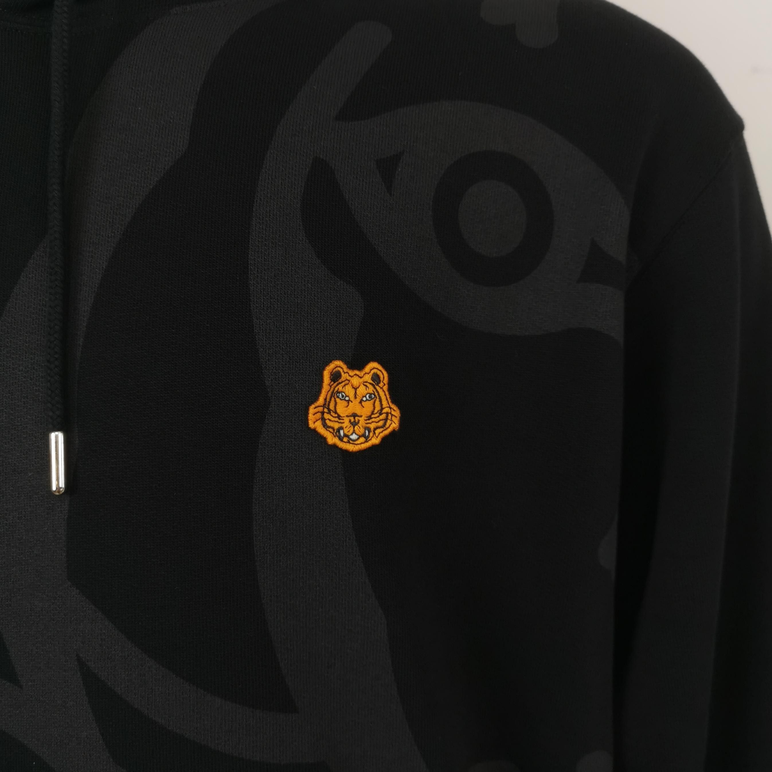 Kenzo Kenzo Black Tiger Logo Hoodie S Size US XS / EU 42 / 0 - 5 Thumbnail