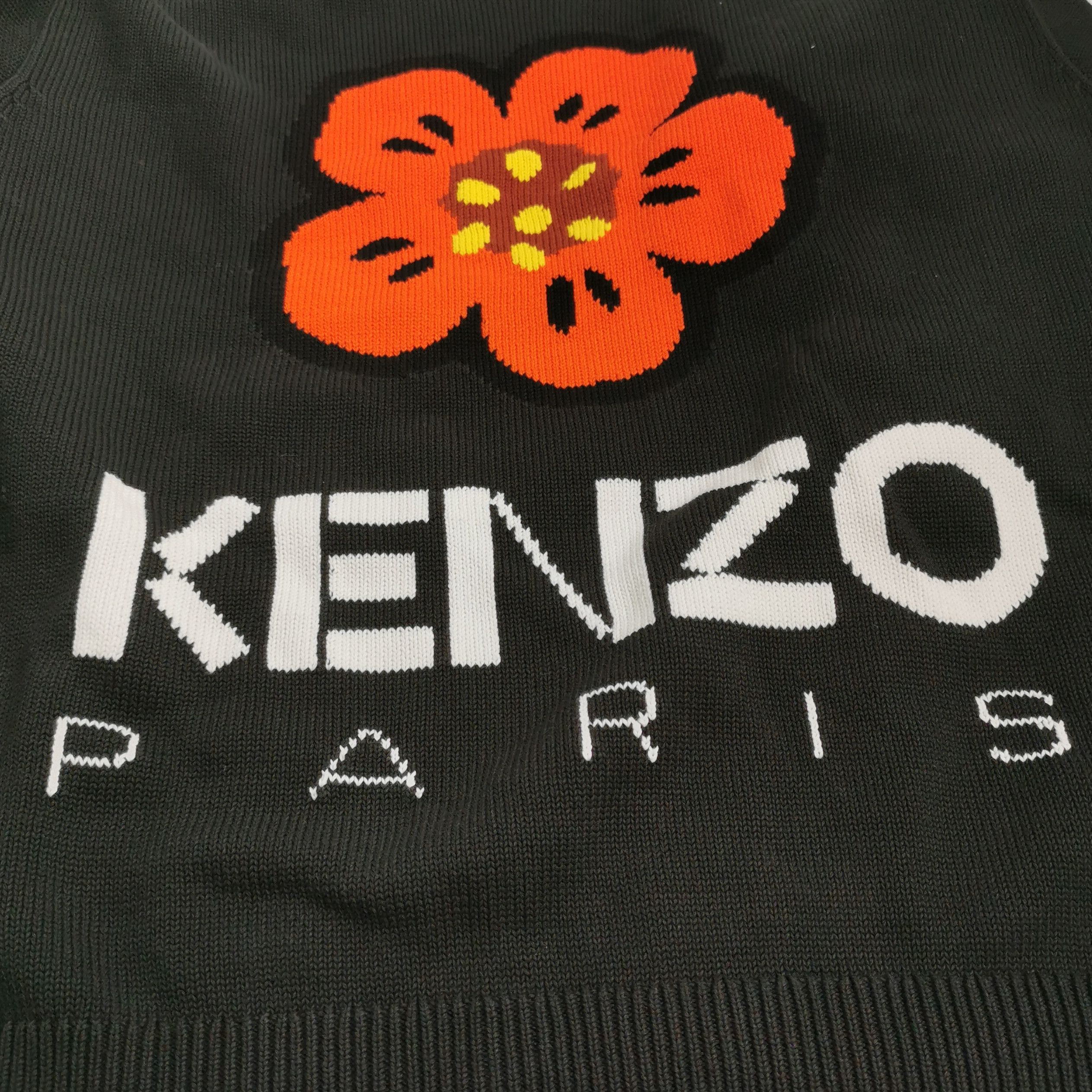 Kenzo Kenzo S Cotton Round Neck Flower Logo Sweater Size US S / EU 44-46 / 1 - 6 Thumbnail