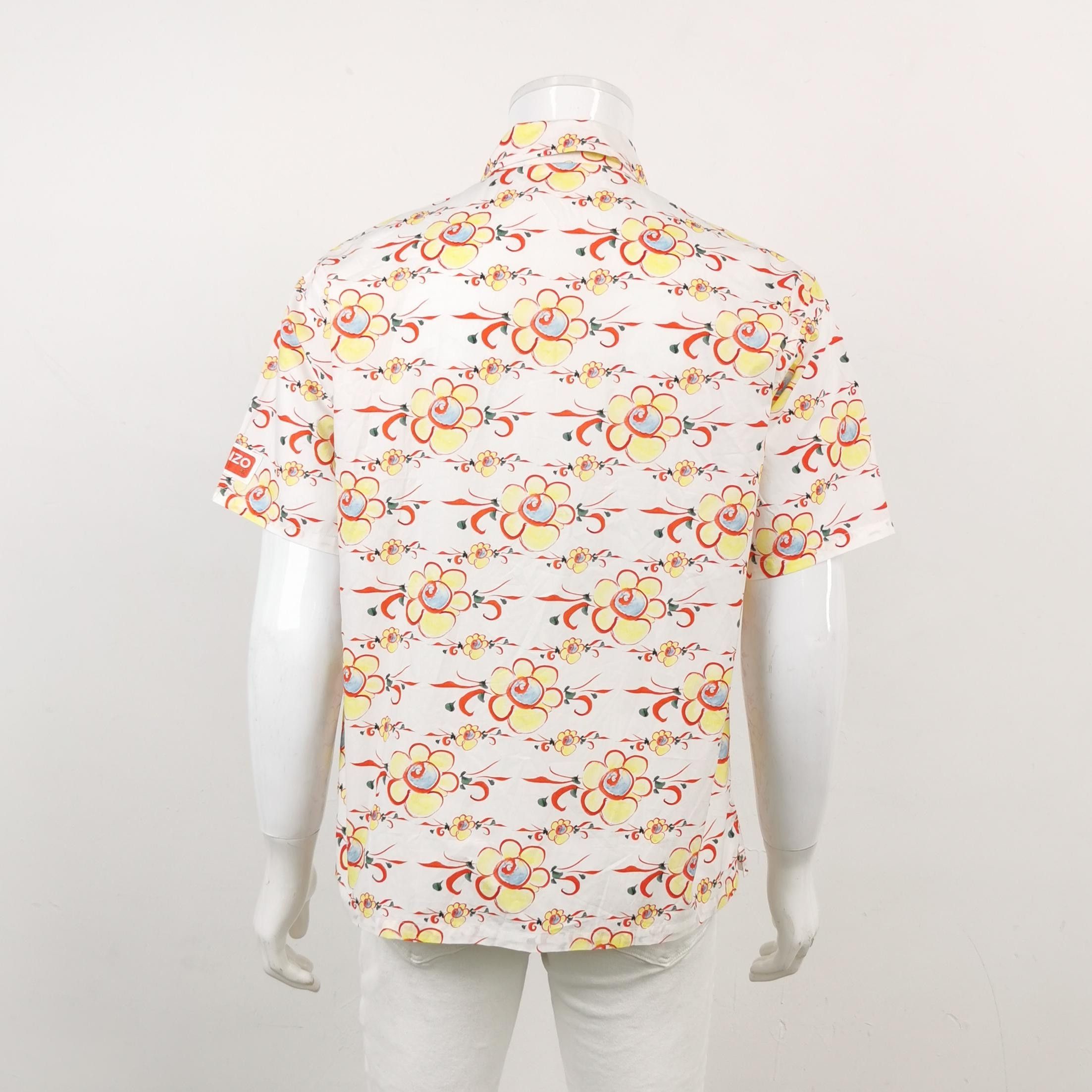 Kenzo Kenzo M Cotton Color-Block Printed Collar Shirt Size US M / EU 48-50 / 2 - 3 Thumbnail