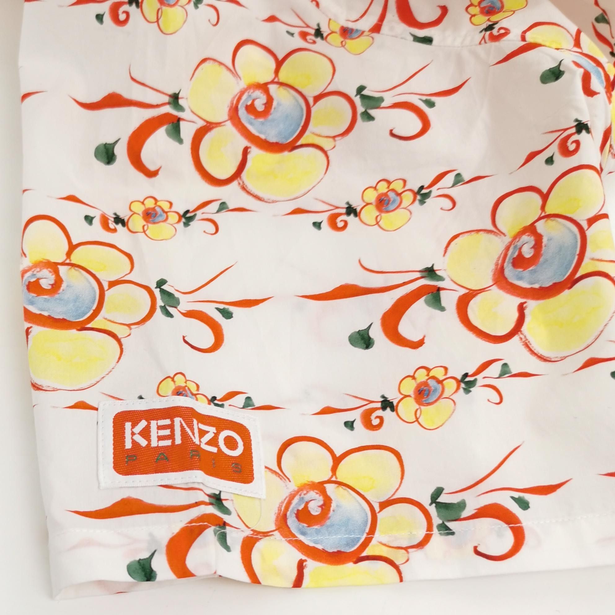 Kenzo Kenzo M Cotton Color-Block Printed Collar Shirt Size US M / EU 48-50 / 2 - 5 Thumbnail