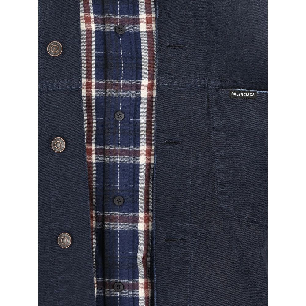 Balenciaga Balenciaga BLUE Jackets - Shirt Jackets Size US M / EU 48-50 / 2 - 2 Thumbnail