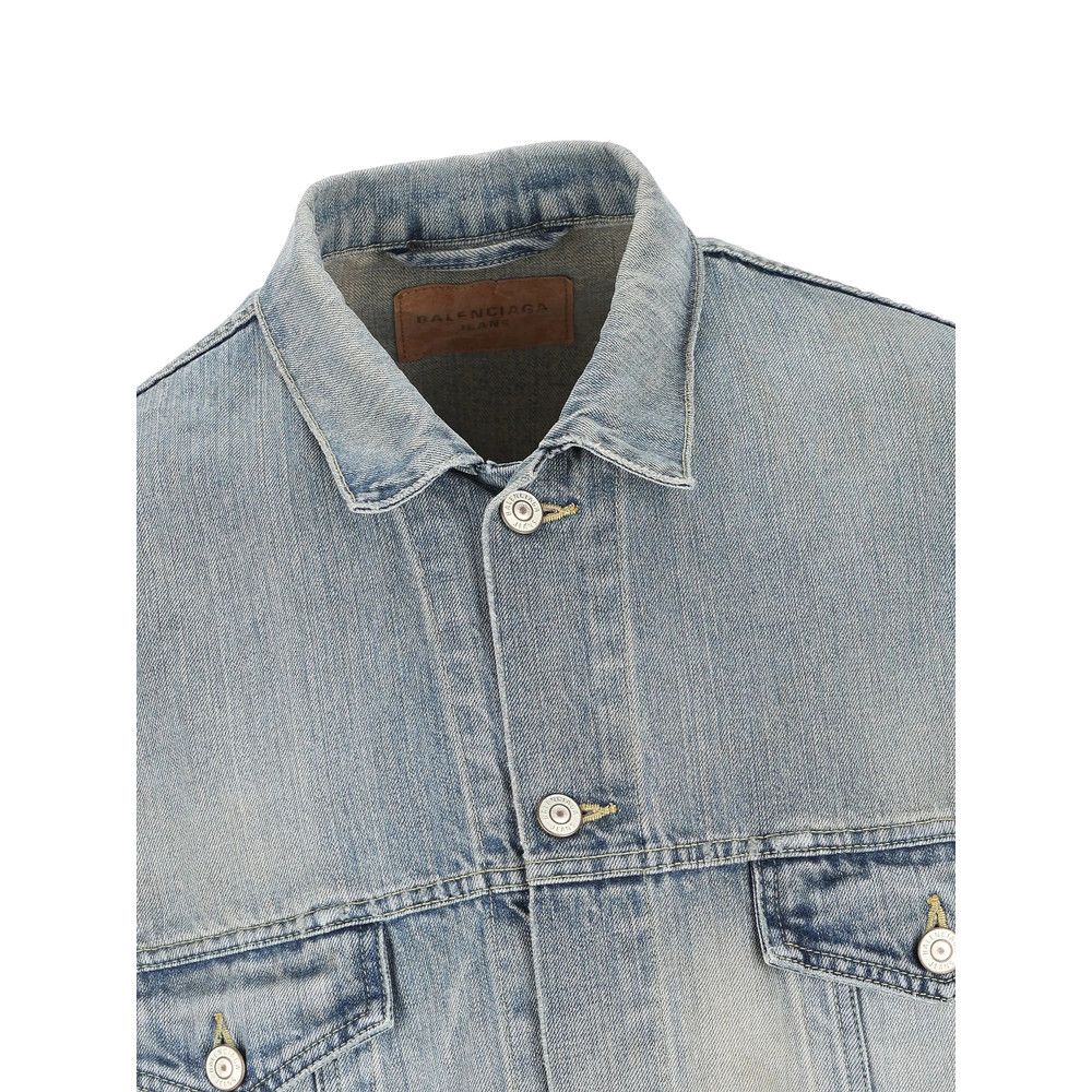 Balenciaga Balenciaga BLUE Jackets - Denim Jackets Size S / US 4 / IT 40 - 3 Thumbnail