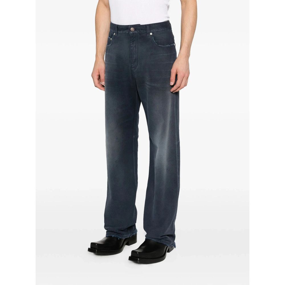Balenciaga Balenciaga BLUE Denim - Regular & Straight-Leg Jeans Size US 34 / EU 50 - 4 Thumbnail