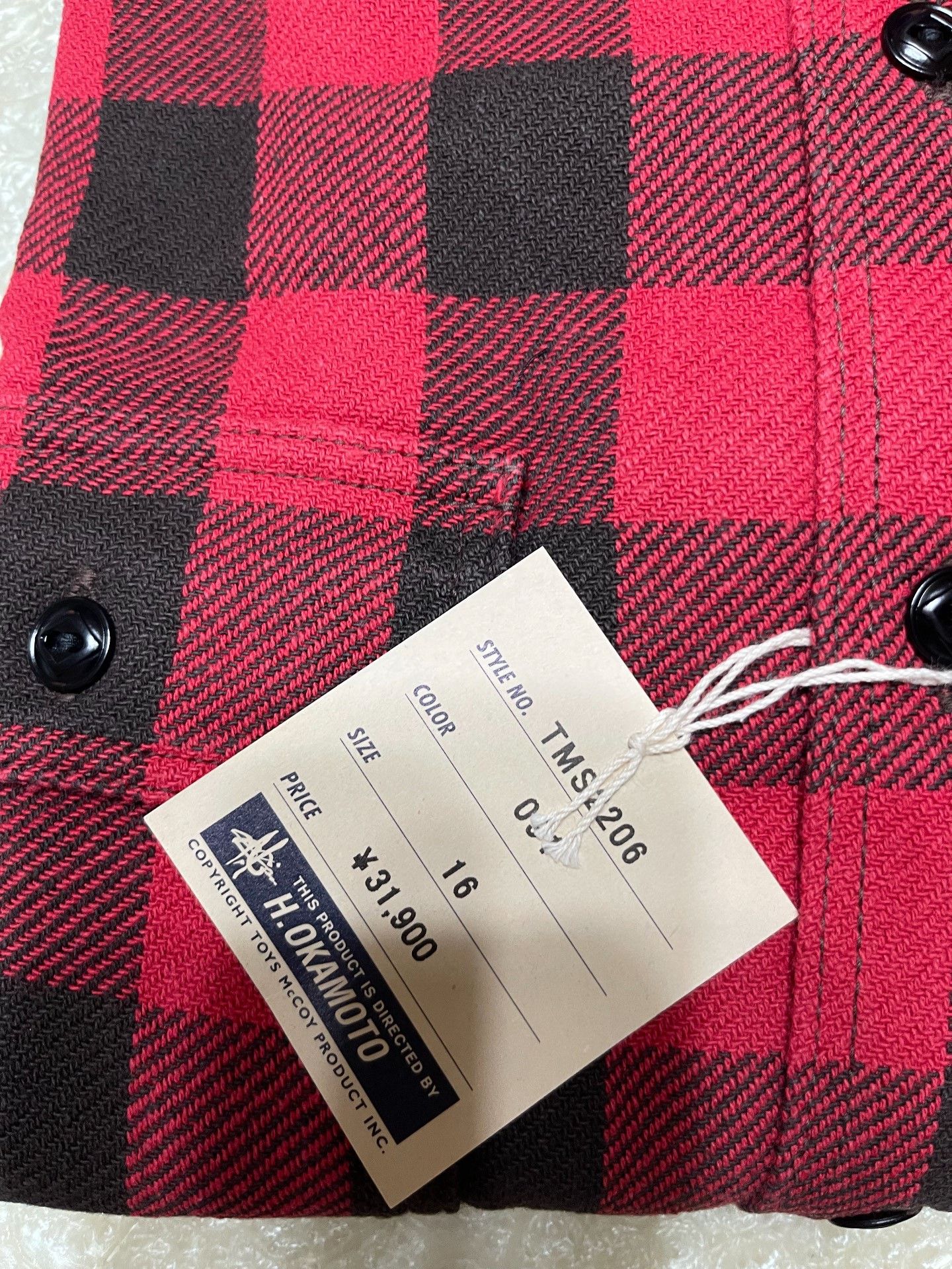 TOYS McCOY Toys McCoy Red Black Plaid Shirt Size 16 Size US M / EU 48-50 / 2 - 2 Thumbnail