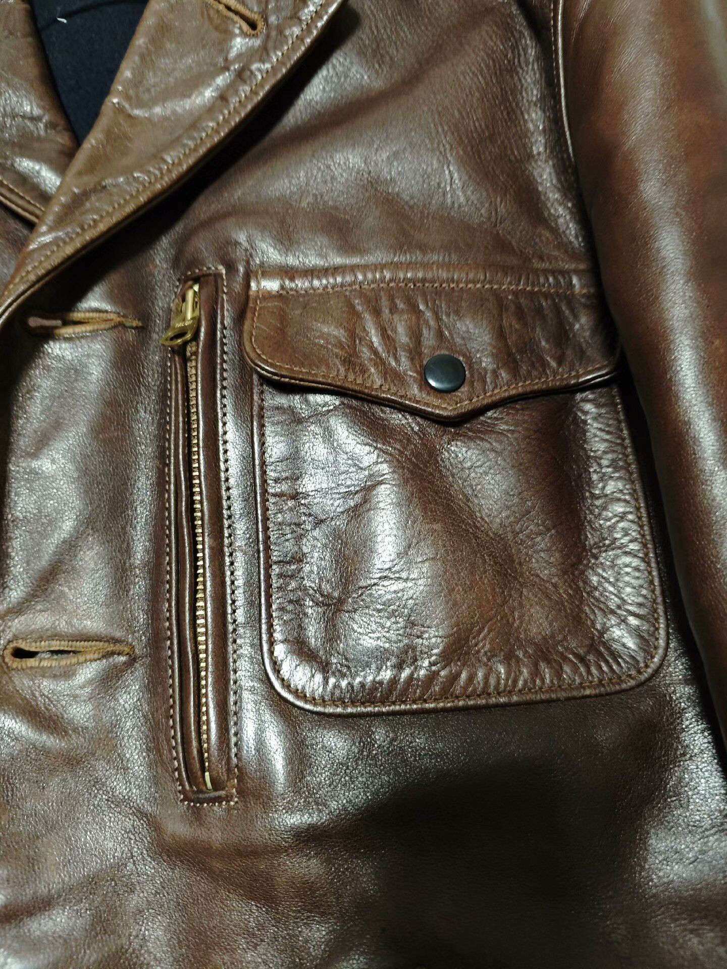 Rainbow Country Rainbow Country 1940s Brown Horsehide Jacket Size US M / EU 48-50 / 2 - 5 Thumbnail