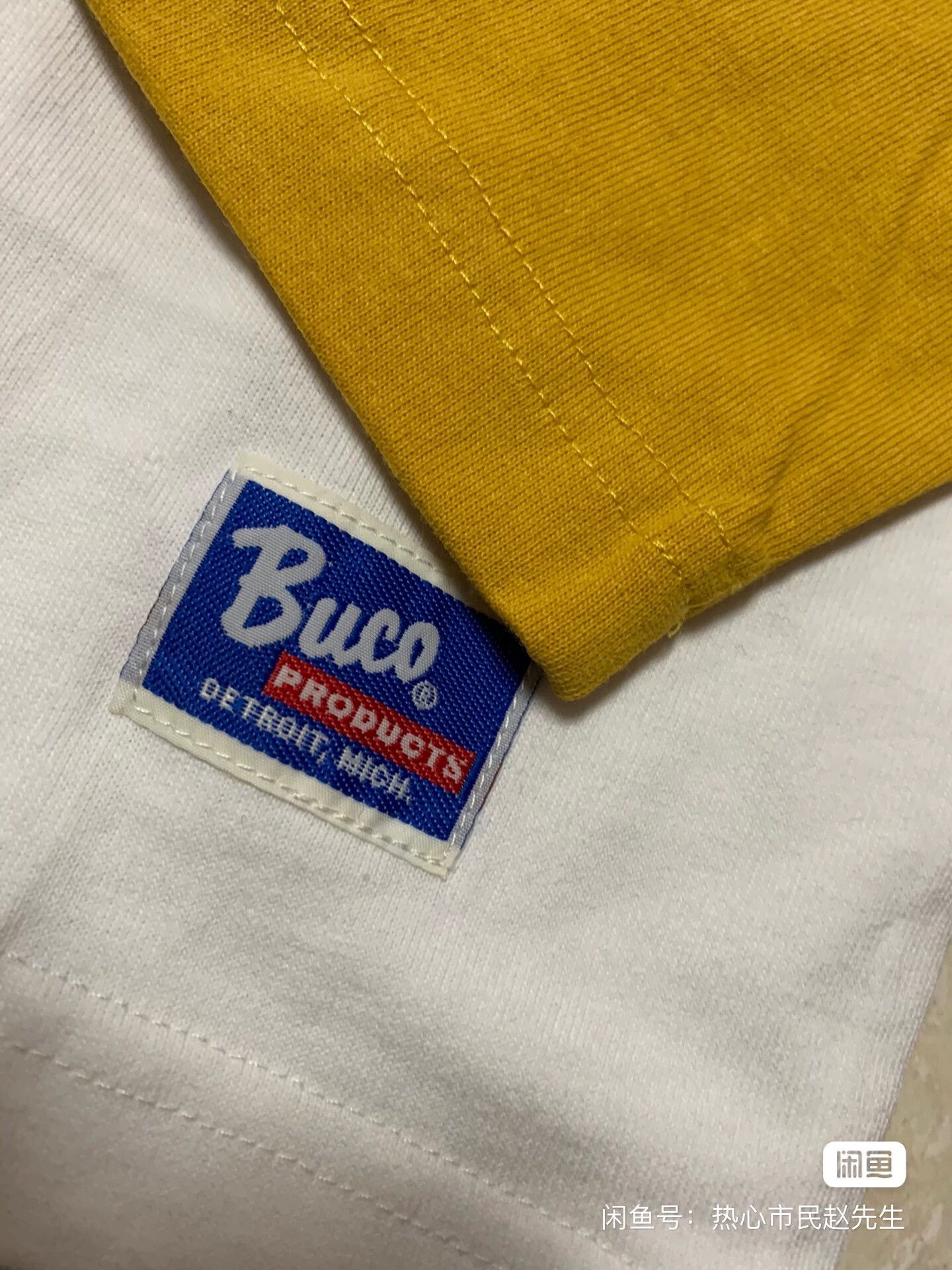 Buco Buco Long-Sleeve White Yellow T-Shirt Size US M / EU 48-50 / 2 - 3 Thumbnail