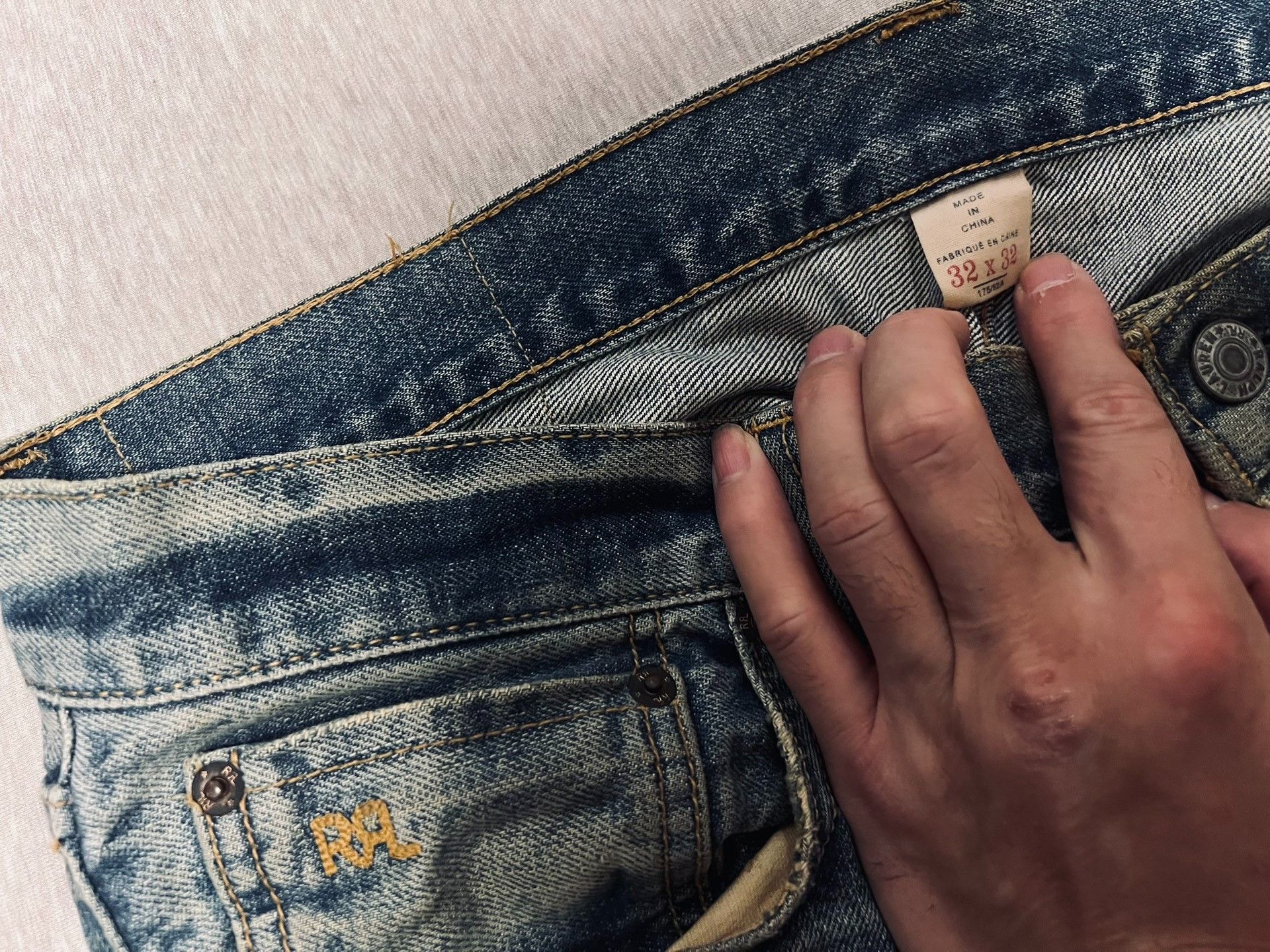 RRL Ralph Lauren RRL Washed Distressed Jeans Size US 32 / EU 48 - 4 Thumbnail