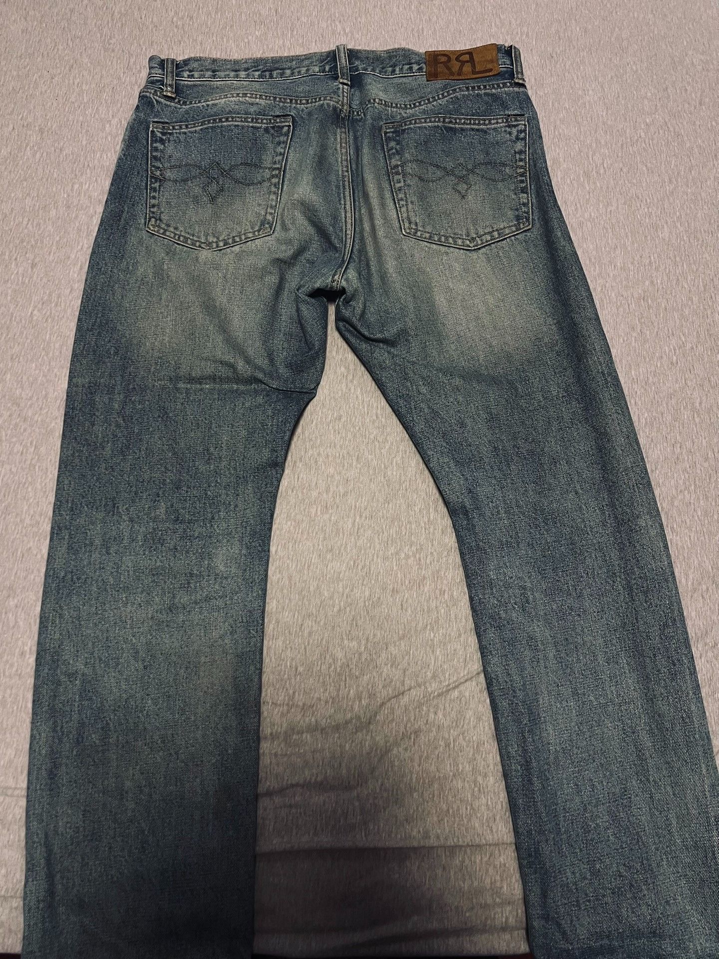 RRL Ralph Lauren RRL Washed Distressed Jeans Size US 32 / EU 48 - 2 Thumbnail