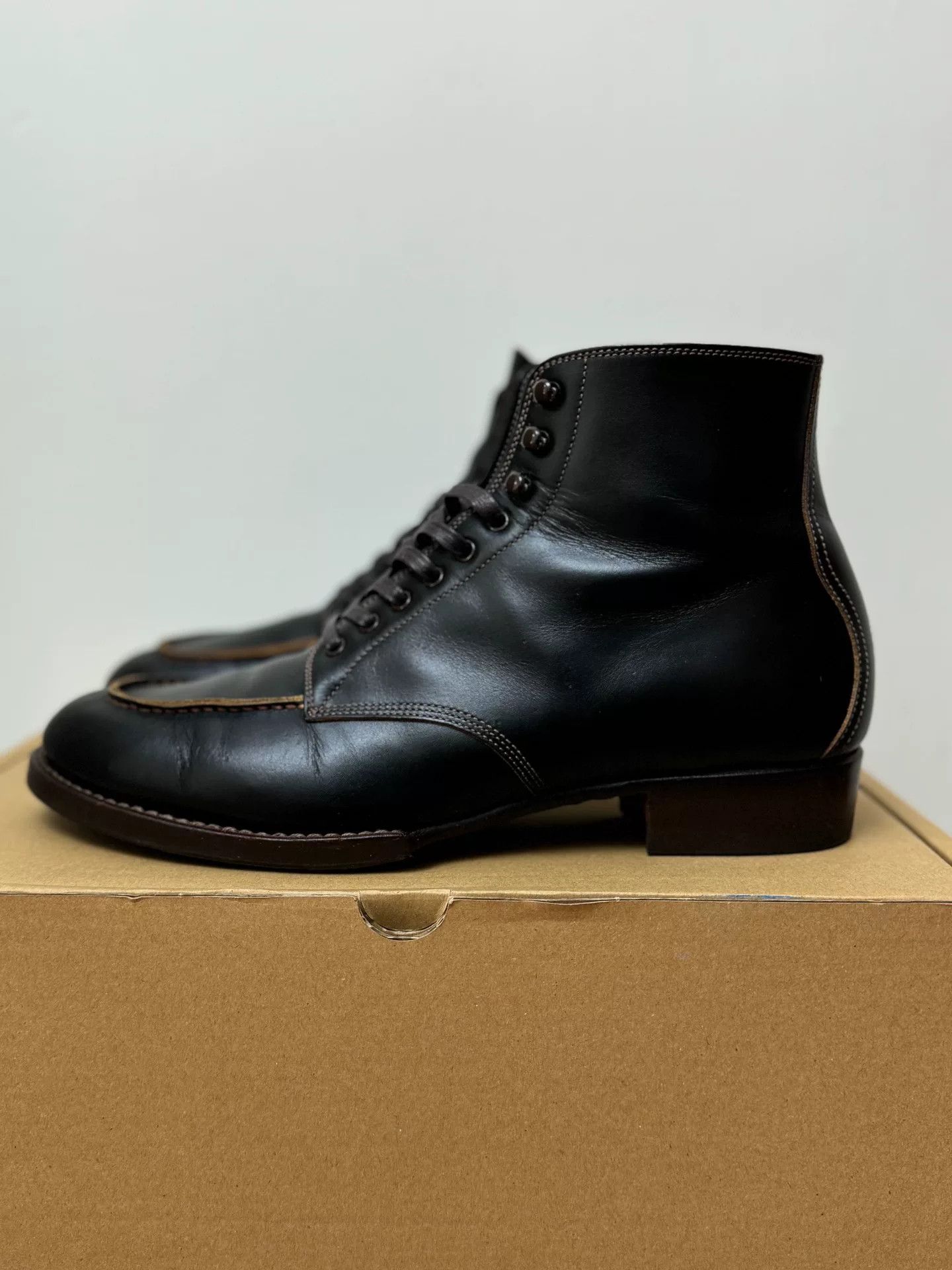 Jelado 1920s Vintage Hunting Work Boots TM72924 Size US 7 / EU 40 - 3 Thumbnail
