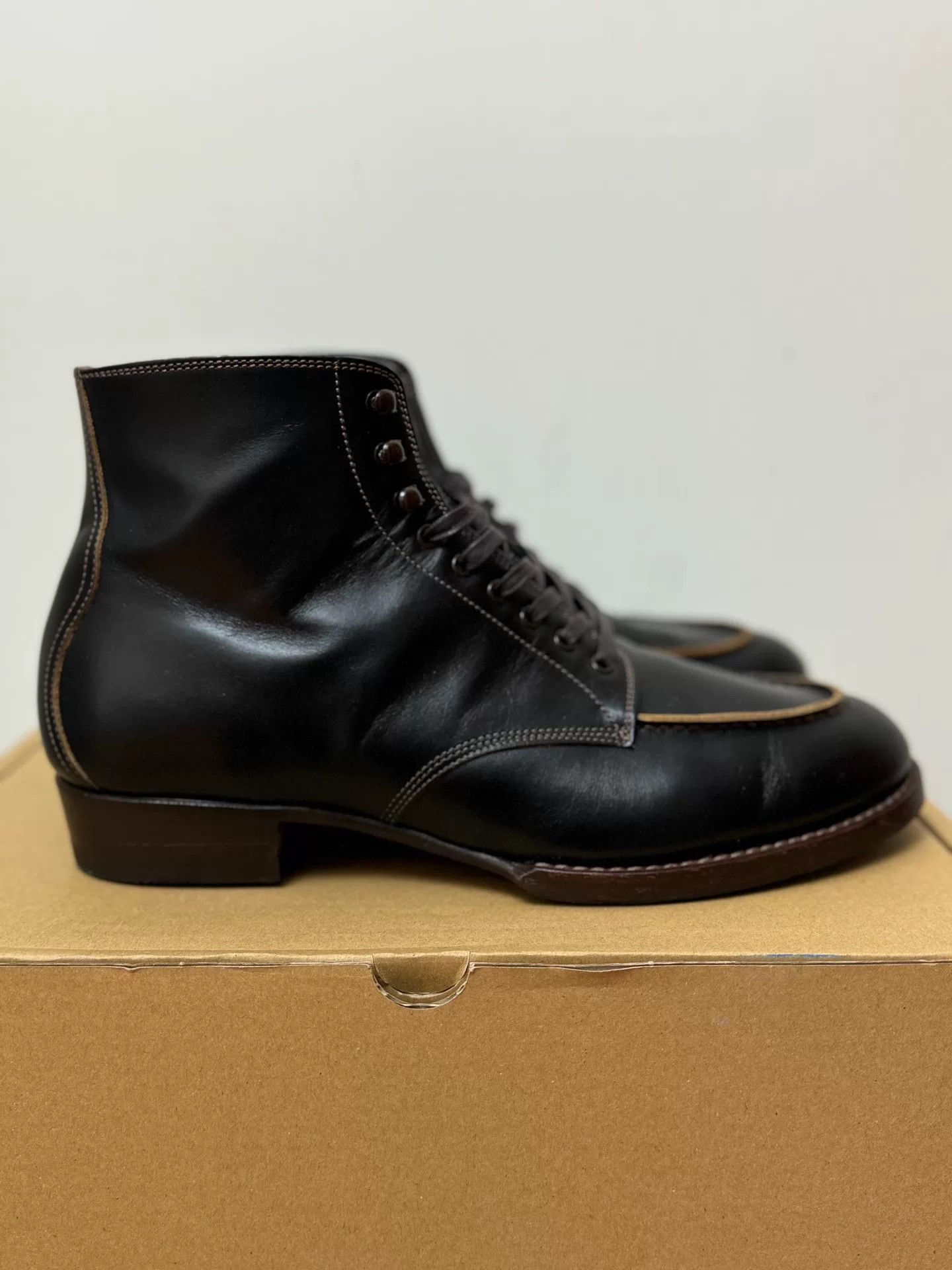 Jelado 1920s Vintage Hunting Work Boots TM72924 Size US 7 / EU 40 - 2 Thumbnail