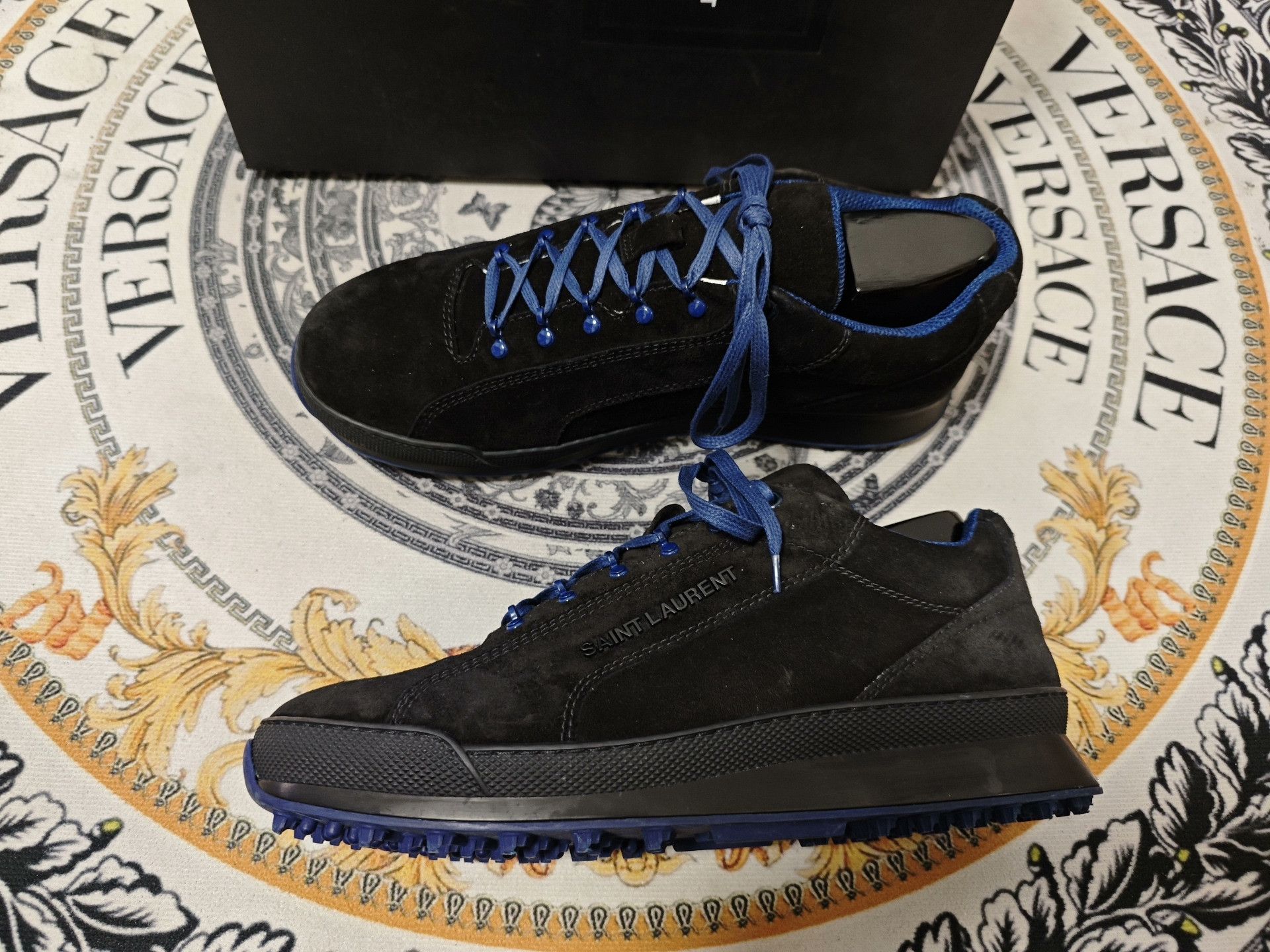 Saint Laurent Paris Saint Laurent Black Suede Size 43 Size US 10 / EU 43 - 3 Thumbnail