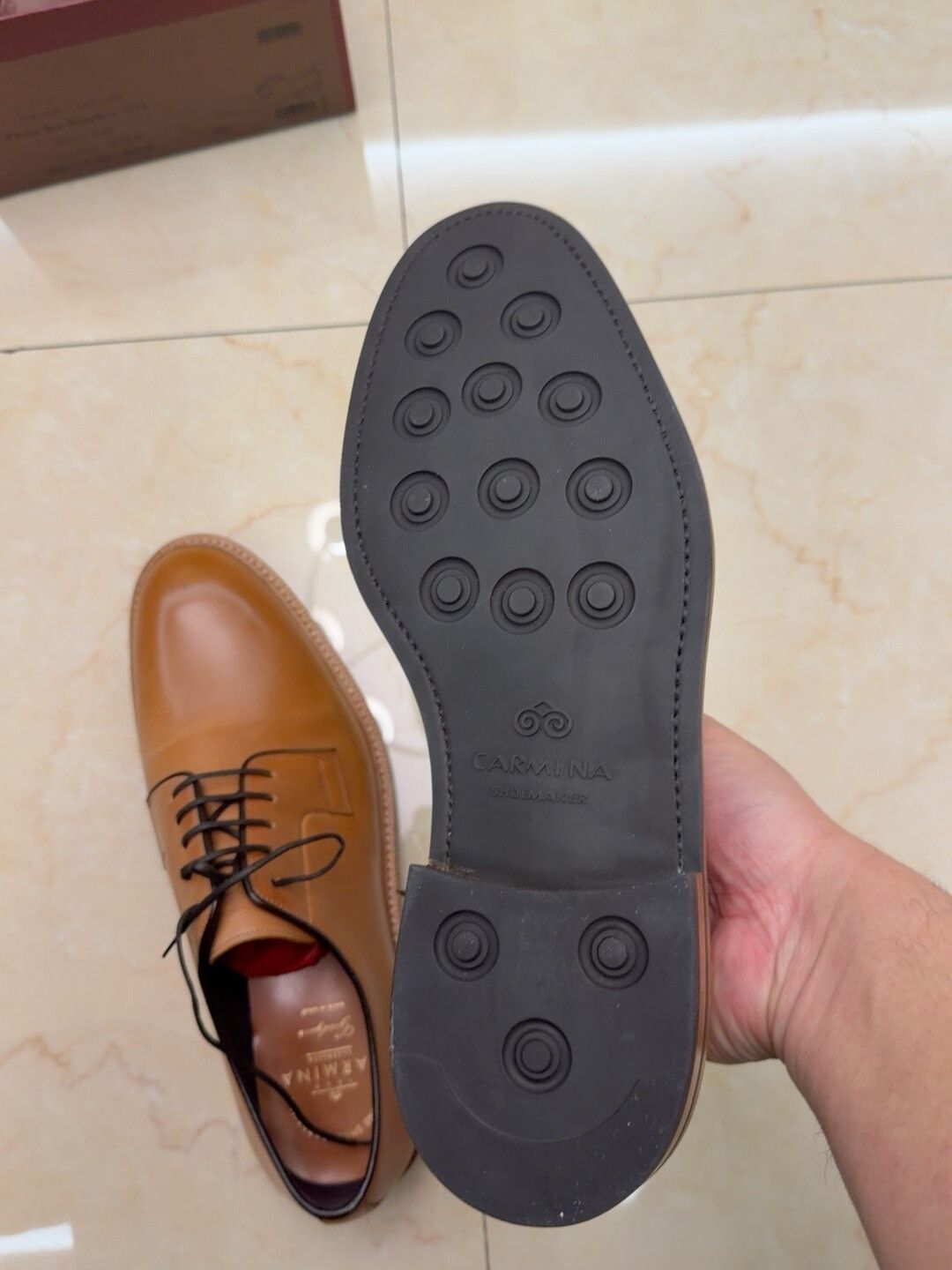 Carmina Carmina Natural Shell Cordovan PTB Shoes Size US 11.5 / EU 44-45 - 8 Thumbnail