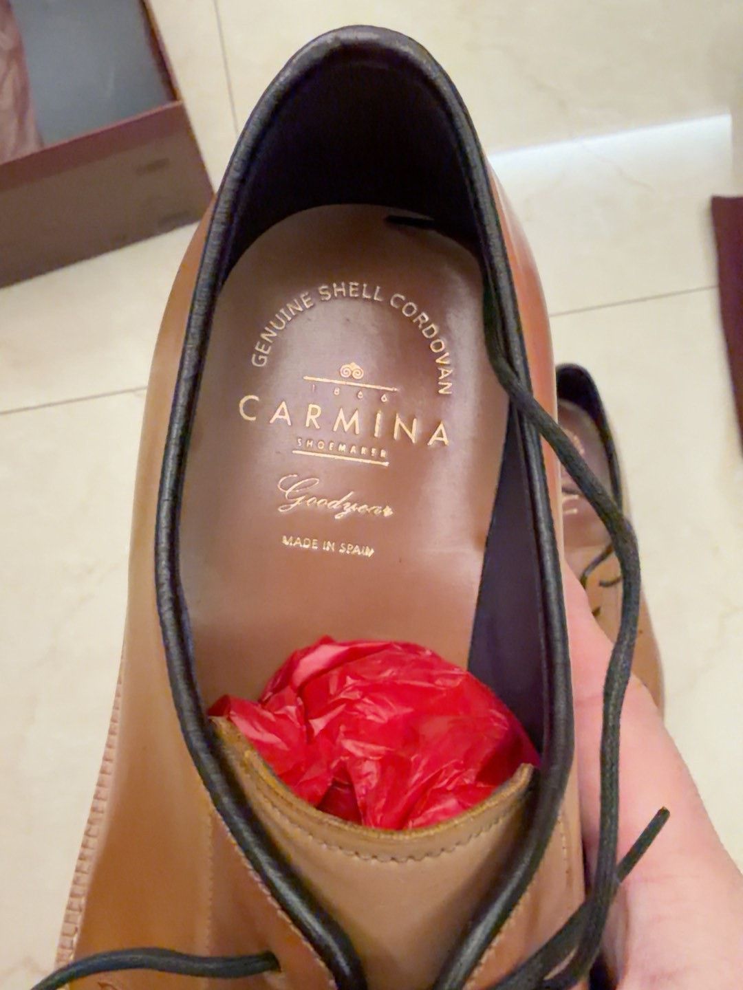 Carmina Carmina Natural Shell Cordovan PTB Shoes Size US 11.5 / EU 44-45 - 6 Thumbnail