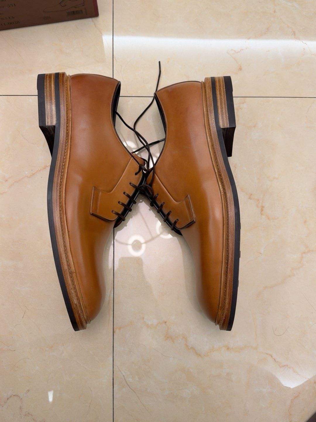 Carmina Carmina Natural Shell Cordovan PTB Shoes Size US 11.5 / EU 44-45 - 4 Thumbnail