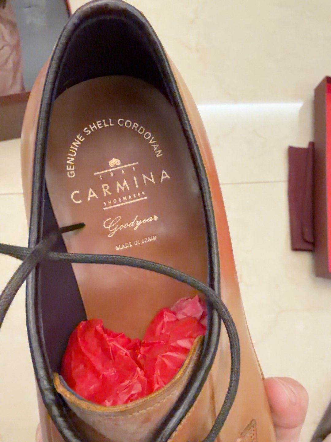 Carmina Carmina Natural Shell Cordovan PTB Shoes Size US 11.5 / EU 44-45 - 5 Thumbnail