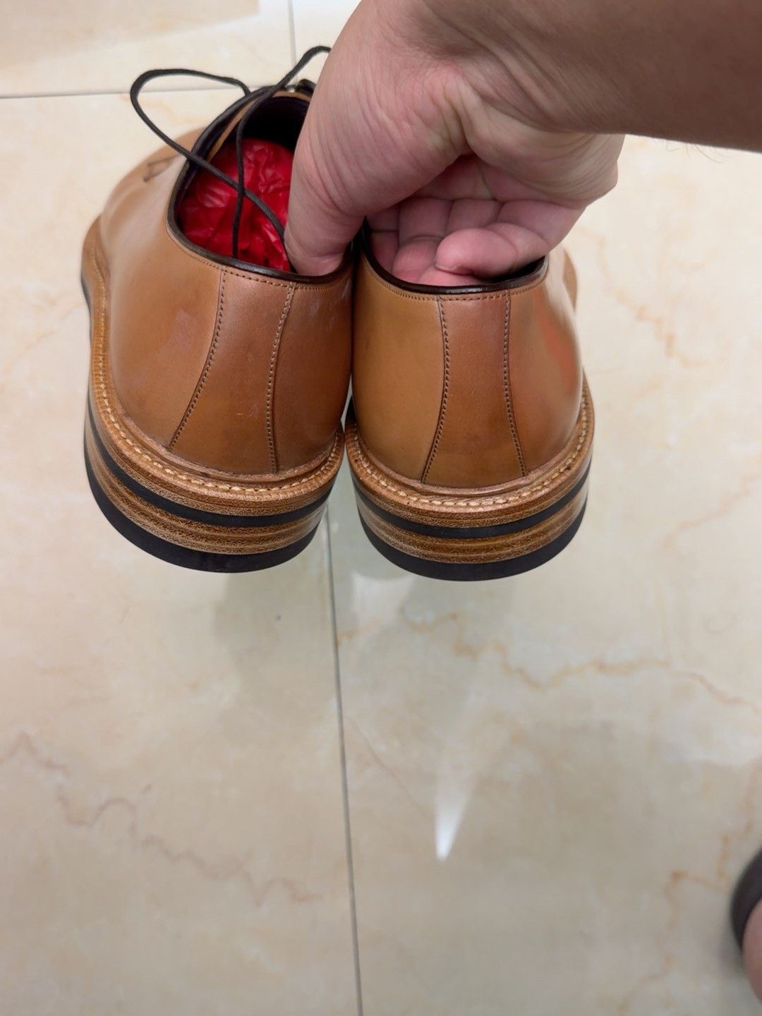 Carmina Carmina Natural Shell Cordovan PTB Shoes Size US 11.5 / EU 44-45 - 2 Thumbnail