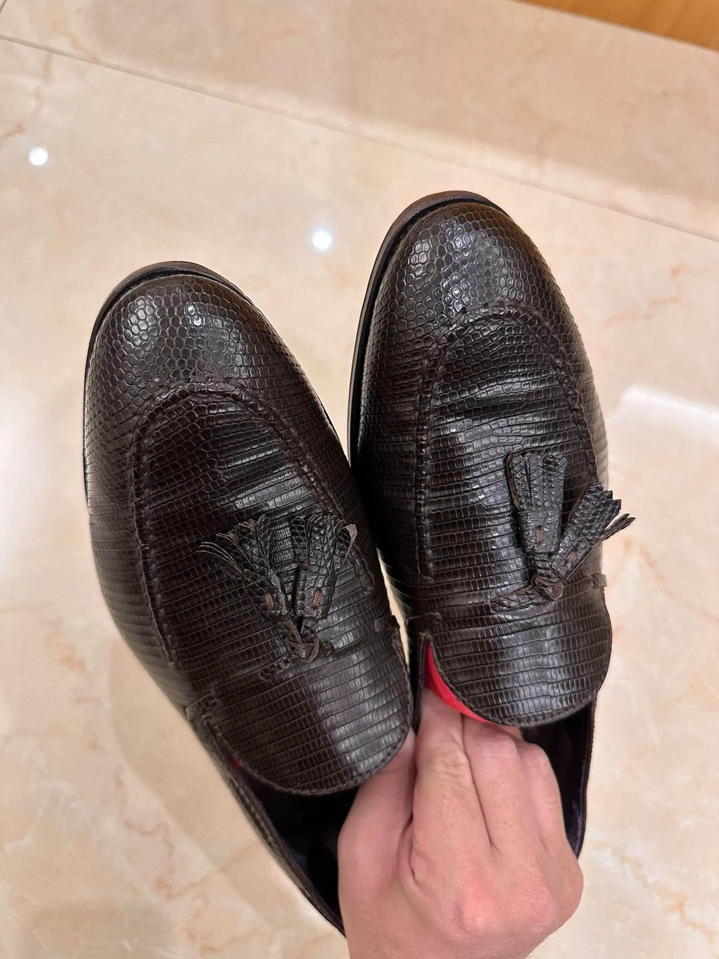 Carmina Carmina Brown Lizard Leather Loafer Size US 11 / EU 44 - 8 Thumbnail