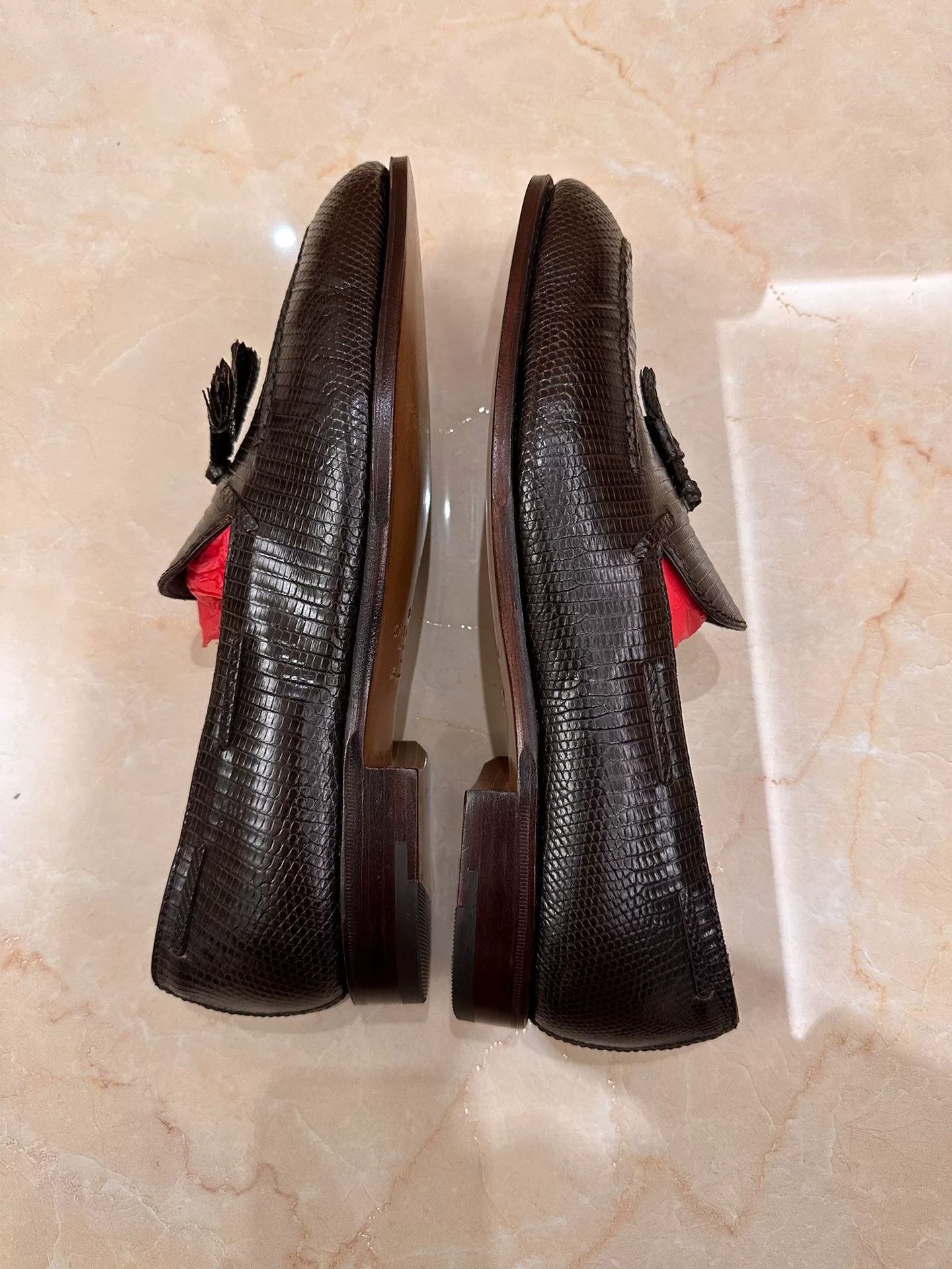 Carmina Carmina Brown Lizard Leather Loafer Size US 11 / EU 44 - 3 Thumbnail