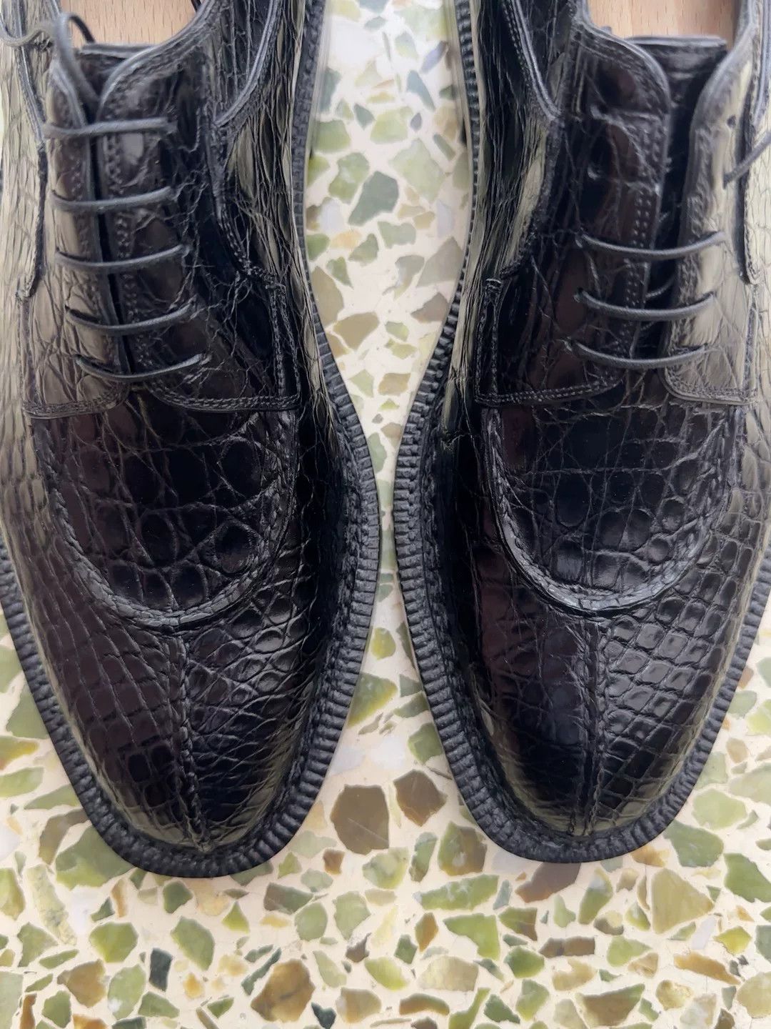 Enzo Bonafe Enzo Bonafe Black Crocodile Split Toe Custom Shoes Size US 11 / EU 44 - 5 Thumbnail