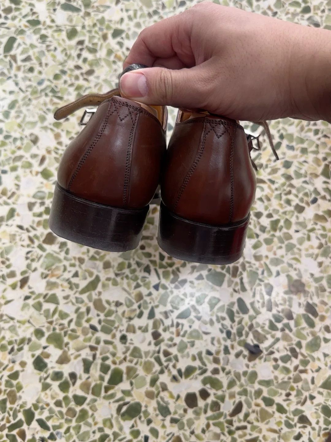 Vass Vass Double Monk Calf Leather Shoes Size US 10 / EU 43 - 5 Thumbnail