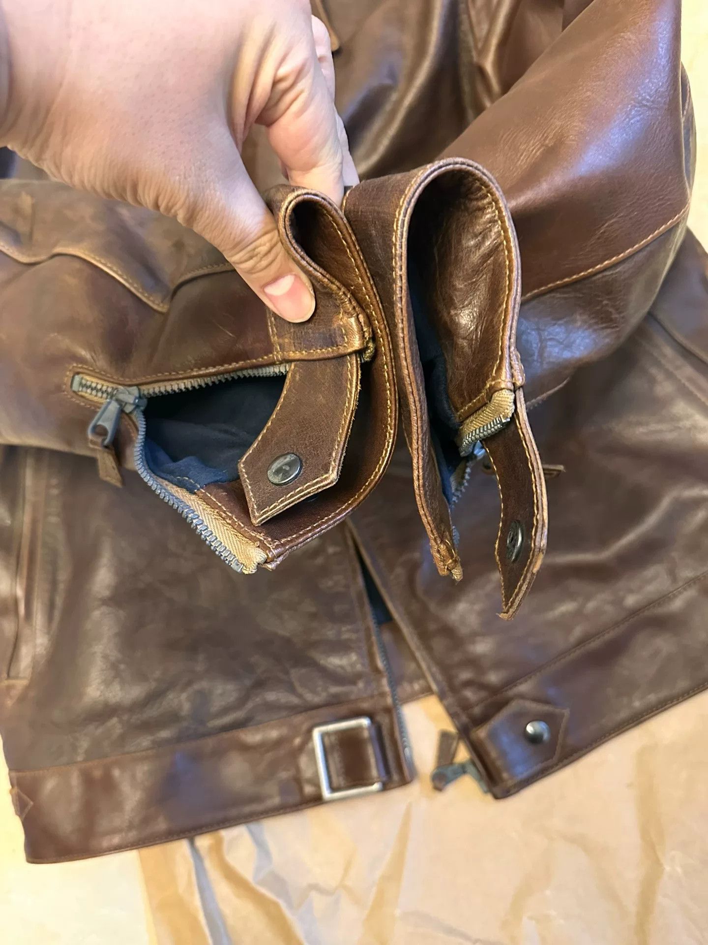 Eastman Leather Clothing Eastman WWII German Flying Leather Jacket Size US S / EU 44-46 / 1 - 4 Thumbnail