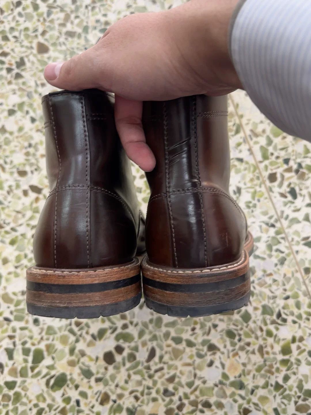 Rancourt & Co. Rancourt Espresso Shell Cordovan Porter Boots Size US 10 / EU 43 - 4 Thumbnail