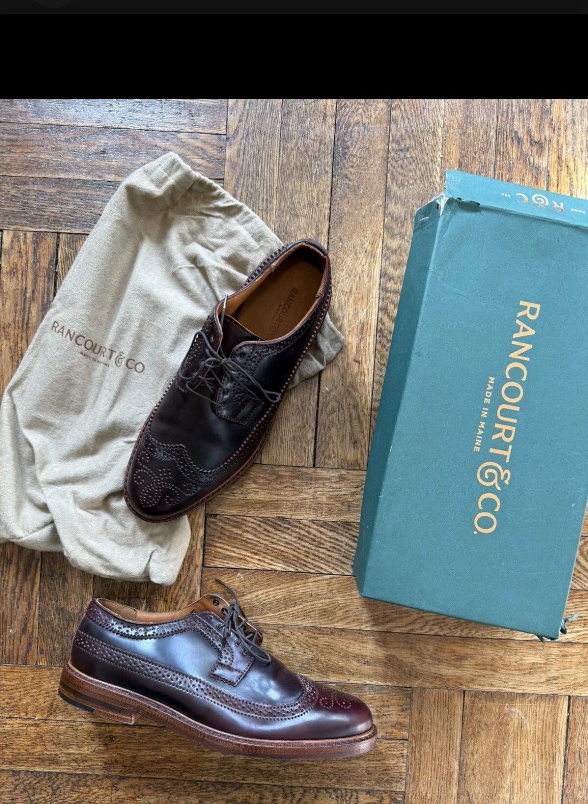 Rancourt & Co. Rancourt Long Wing Shell Cordovan Shoes Size US 10 / EU 43 - 2 Thumbnail