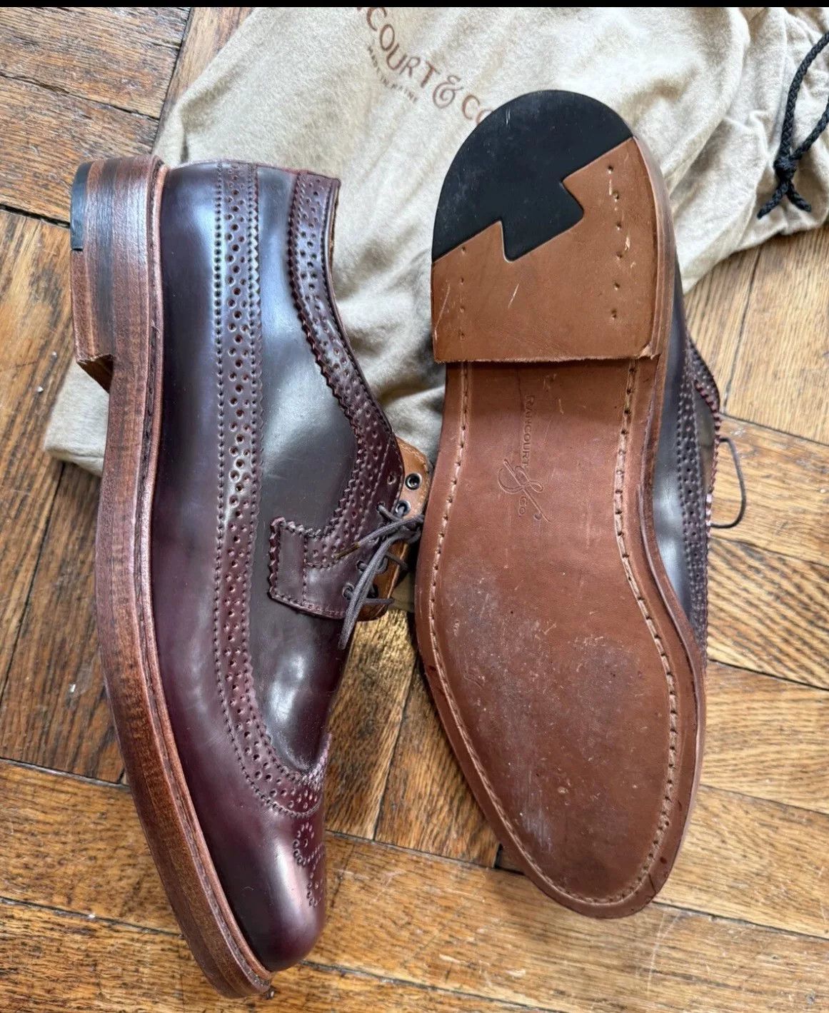 Rancourt & Co. Rancourt Long Wing Shell Cordovan Shoes Size US 10 / EU 43 - 4 Thumbnail