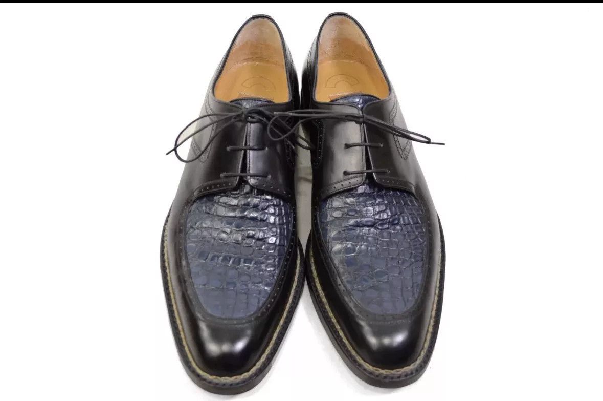 Testoni Testoni Crocodile & Cowhide Men's Shoes Size US 10 / EU 43 - 5 Thumbnail