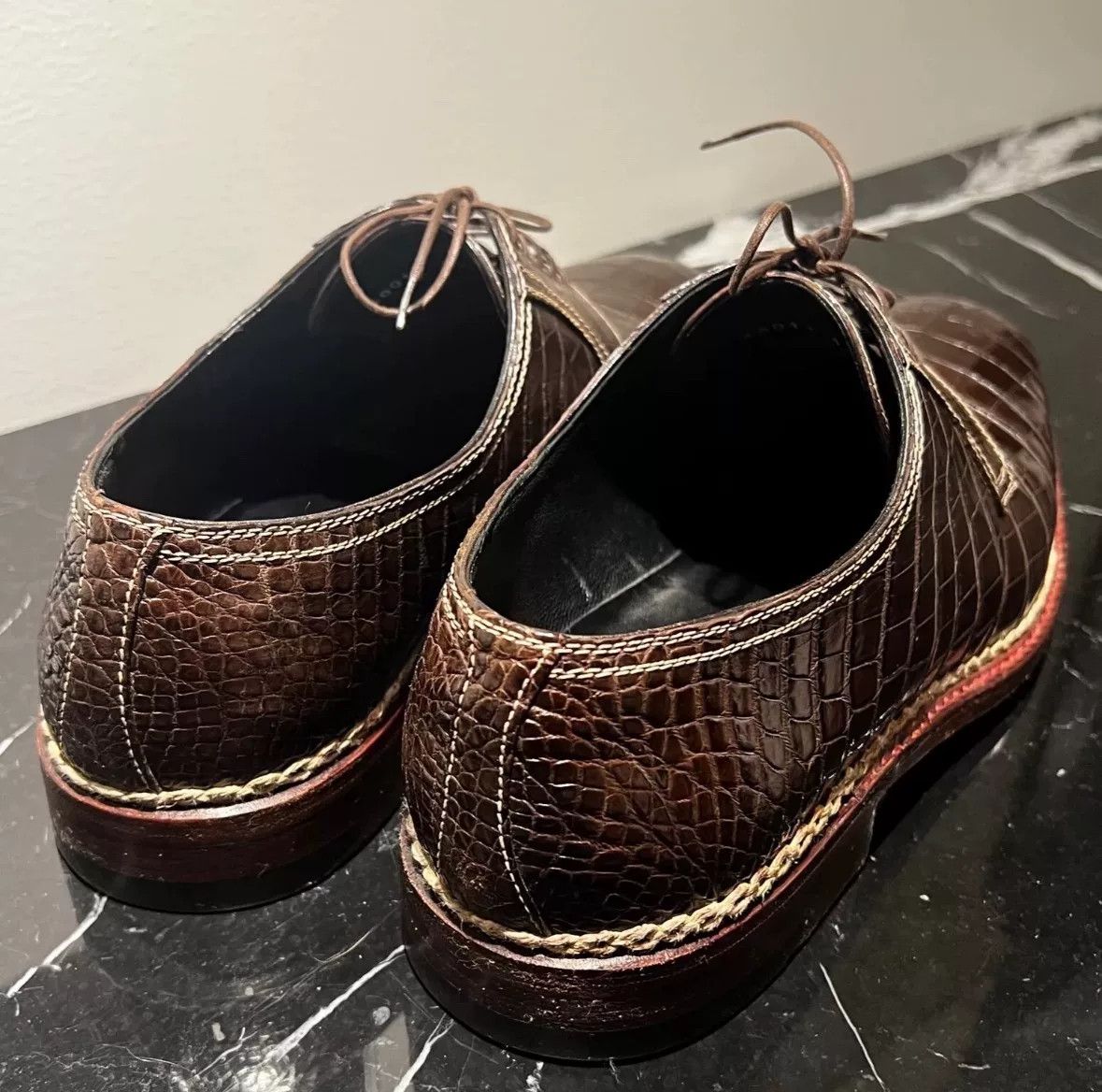 Testoni Testoni Crocodile Leather Men's Shoes Size US 10 / EU 43 - 4 Thumbnail