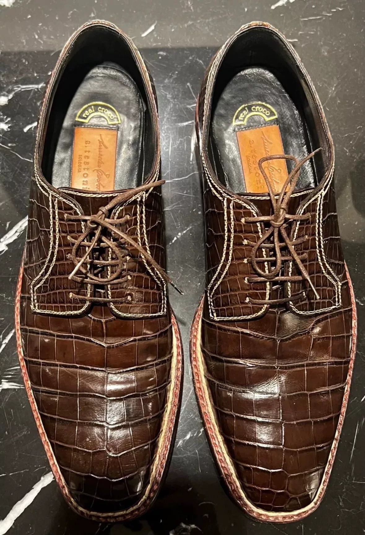 Testoni Testoni Crocodile Leather Men's Shoes Size US 10 / EU 43 - 7 Thumbnail