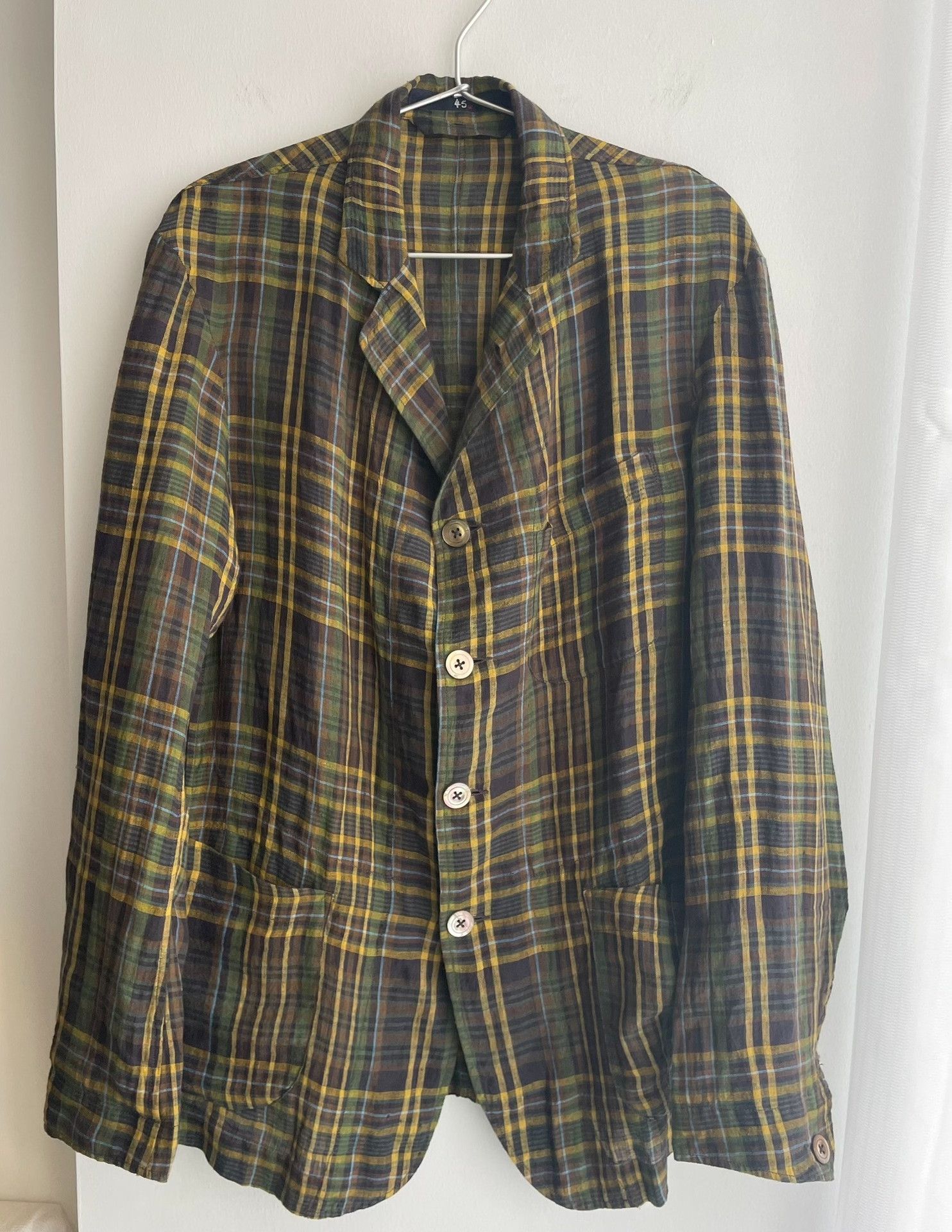 45rpm 45R Linen Madras Check Blazer Size US M / EU 48-50 / 2 - 3 Thumbnail