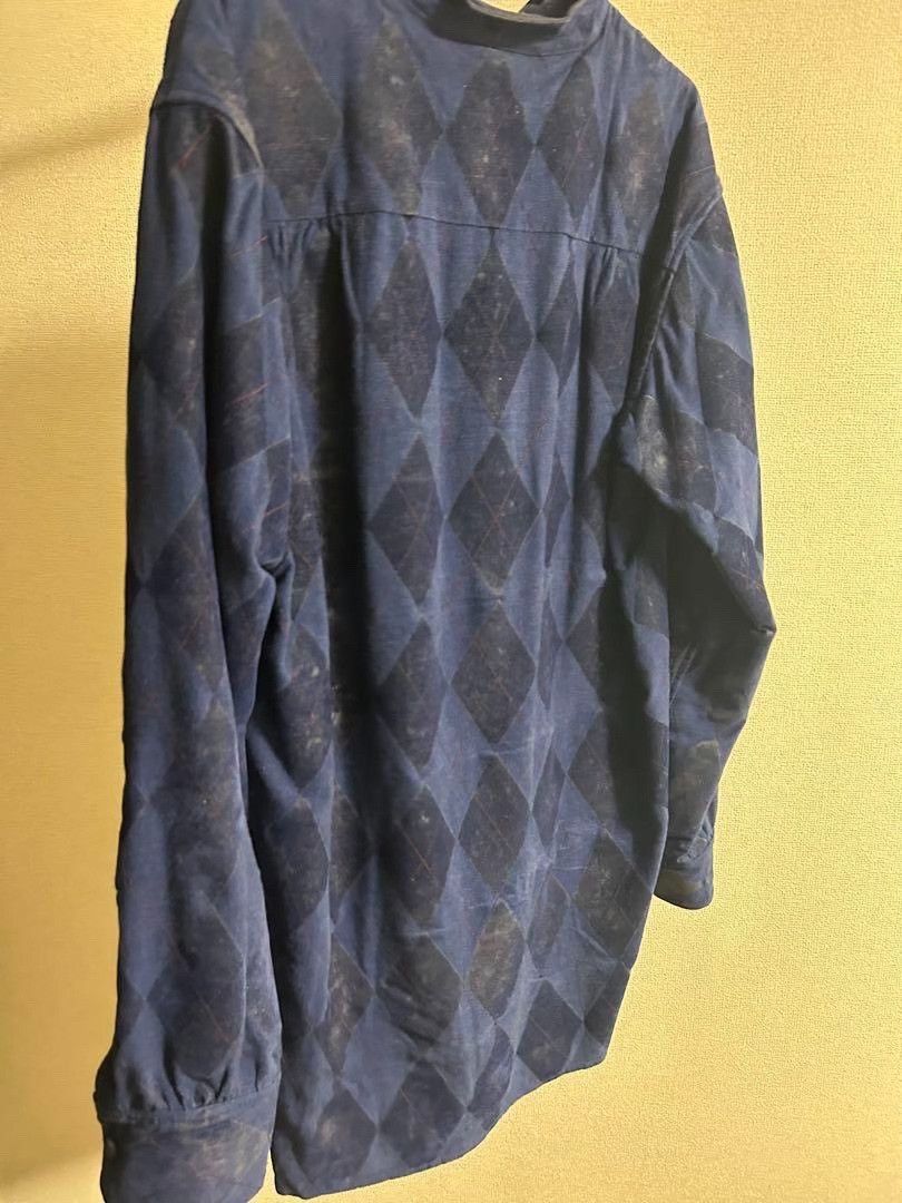 Other Diamond Pattern Linen Blend Long Sleeve Shirt Size US S / EU 44-46 / 1 - 9 Thumbnail