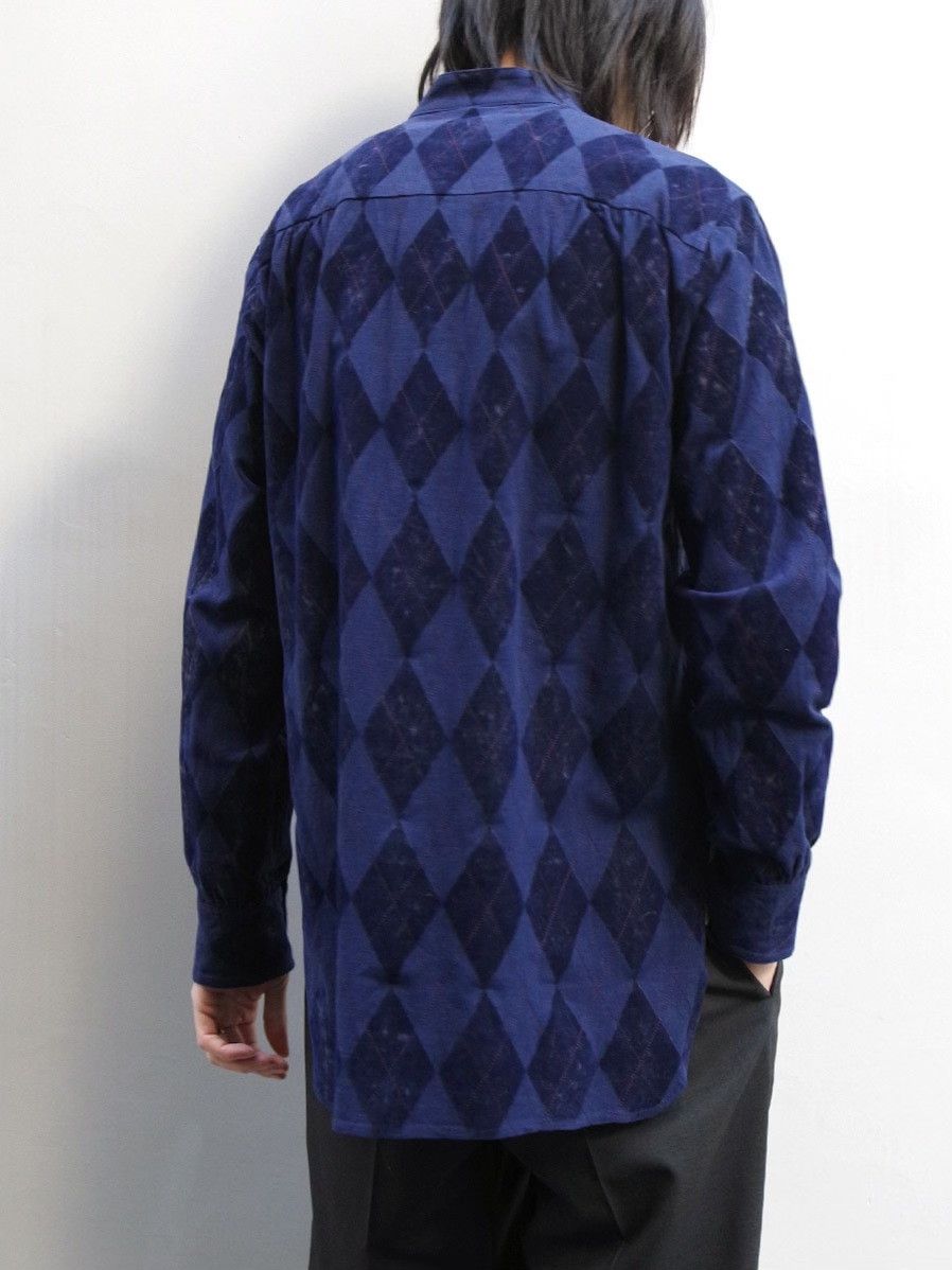 Other Diamond Pattern Linen Blend Long Sleeve Shirt Size US S / EU 44-46 / 1 - 4 Thumbnail