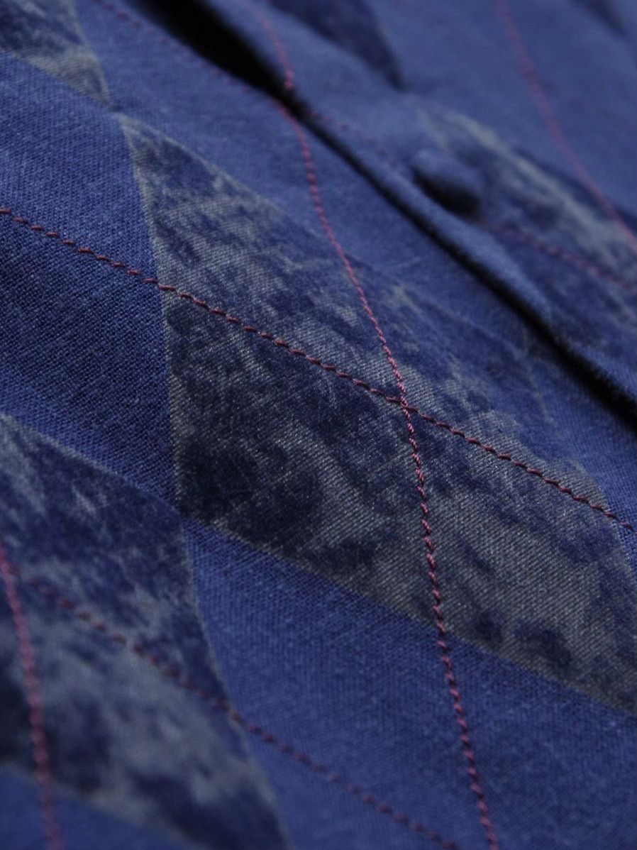Other Diamond Pattern Linen Blend Long Sleeve Shirt Size US S / EU 44-46 / 1 - 2 Thumbnail