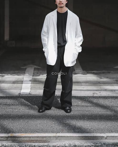 Comoli comoli 25ss White Oversized Suit Jacket Size L / US 10 / IT 46 - 2 Thumbnail