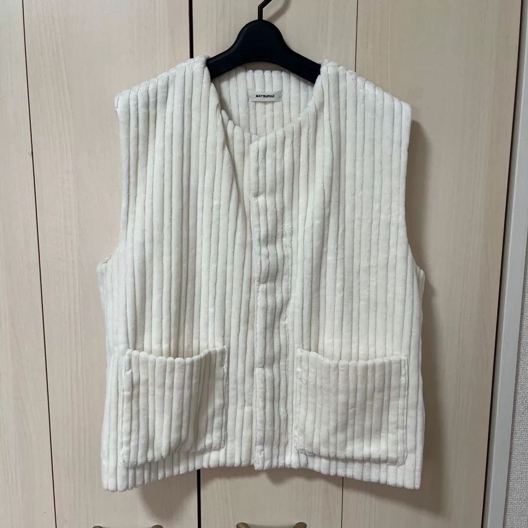 Other Matsufuji White Thick Corduroy Vest Size US M / EU 48-50 / 2 - 3 Thumbnail