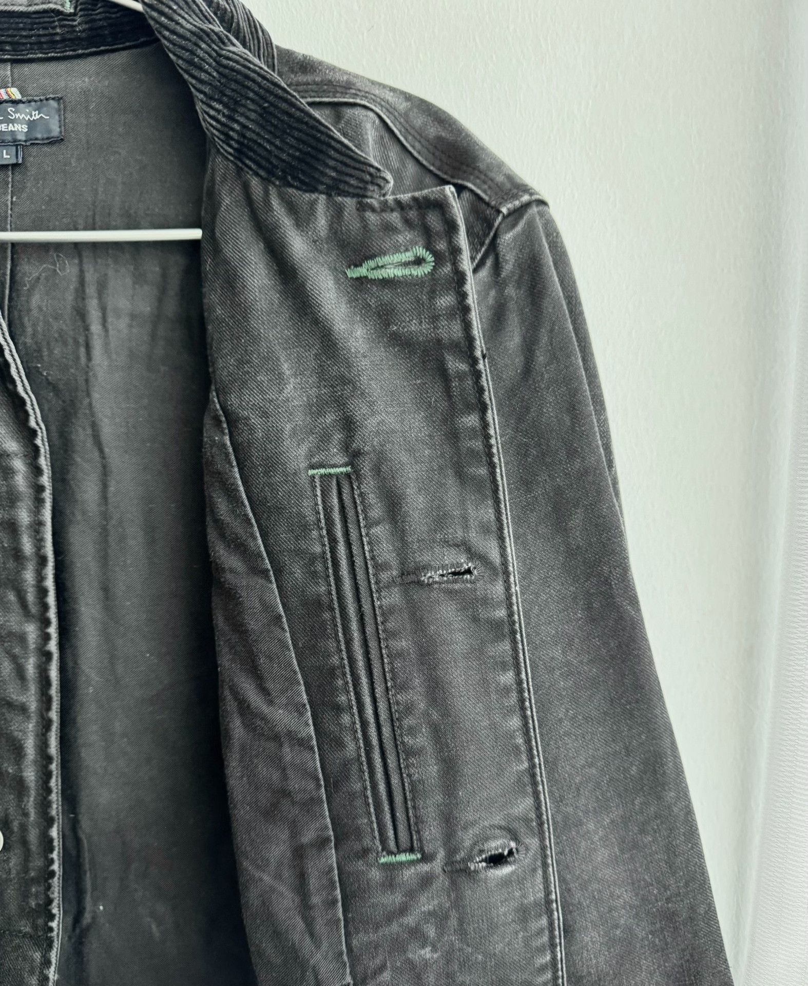 Paul Smith Paul Smith Washed Black Gray Corduroy Collar Jacket Size US M / EU 48-50 / 2 - 9 Thumbnail