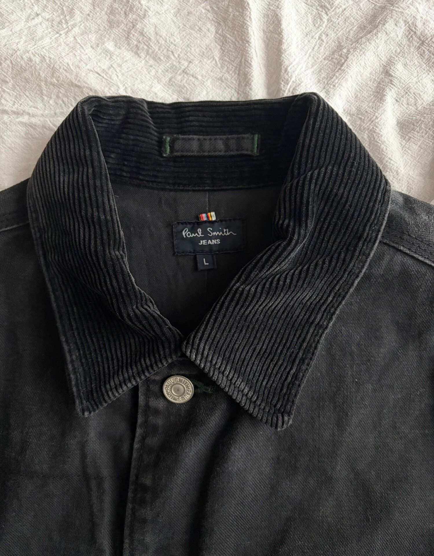 Paul Smith Paul Smith Washed Black Gray Corduroy Collar Jacket Size US M / EU 48-50 / 2 - 3 Thumbnail