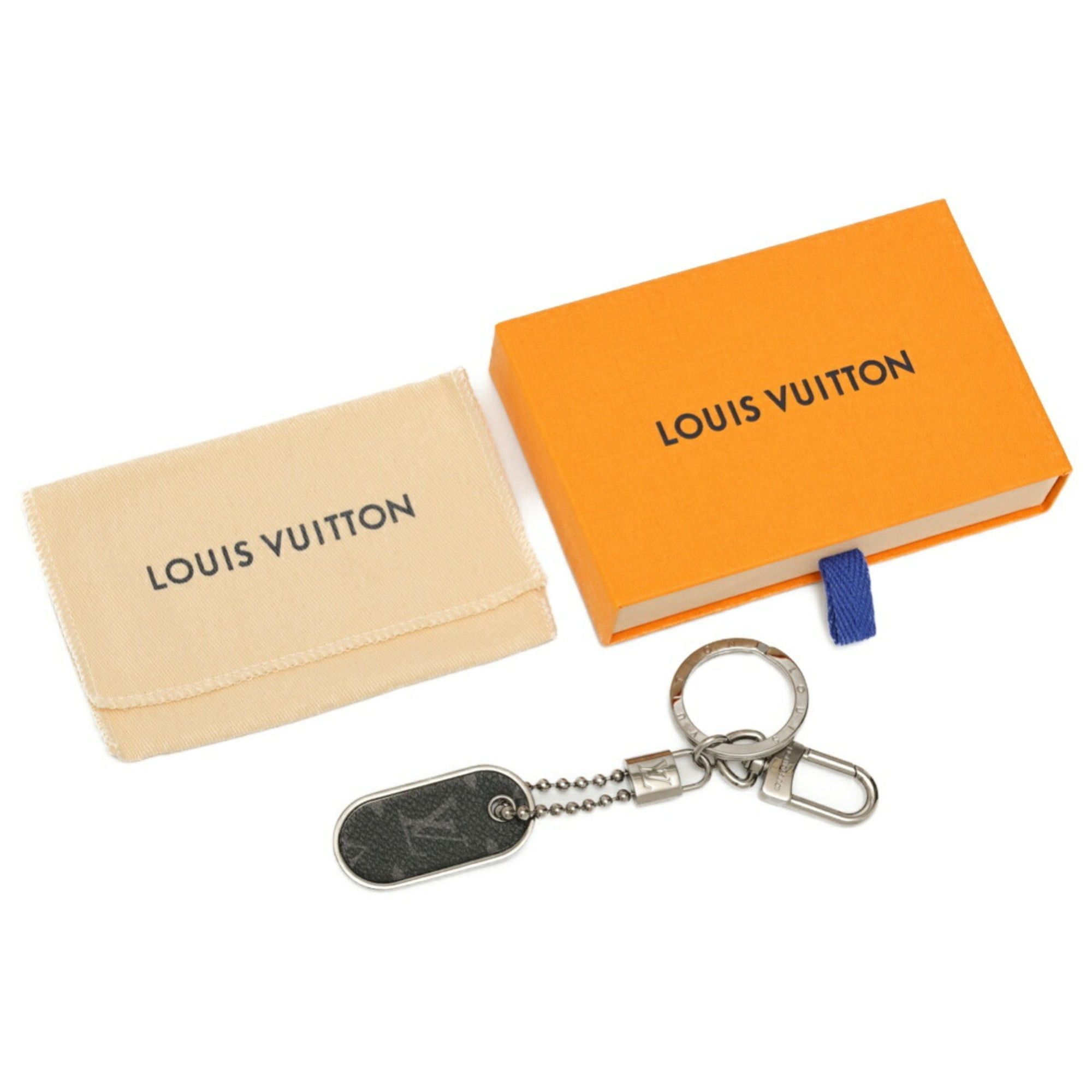 Louis Vuitton Louis Vuitton Porte-Clés Tab Keychain Key Ring M63618 Metal Monogram Eclipse Size ONE SIZE - 5 Thumbnail