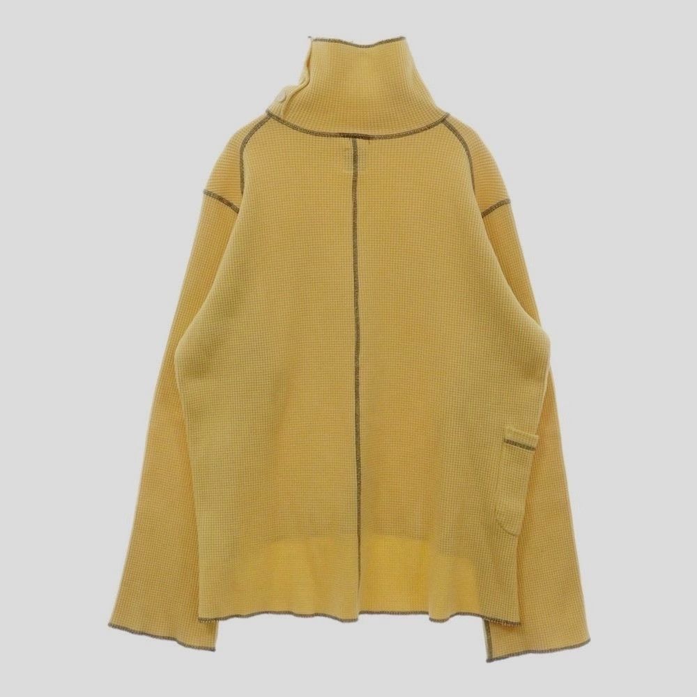 SUNSEA Sunsea Yellow Cotton Waffle High Neck T-shirt Size M / US 6-8 / IT 42-44 - 3 Thumbnail