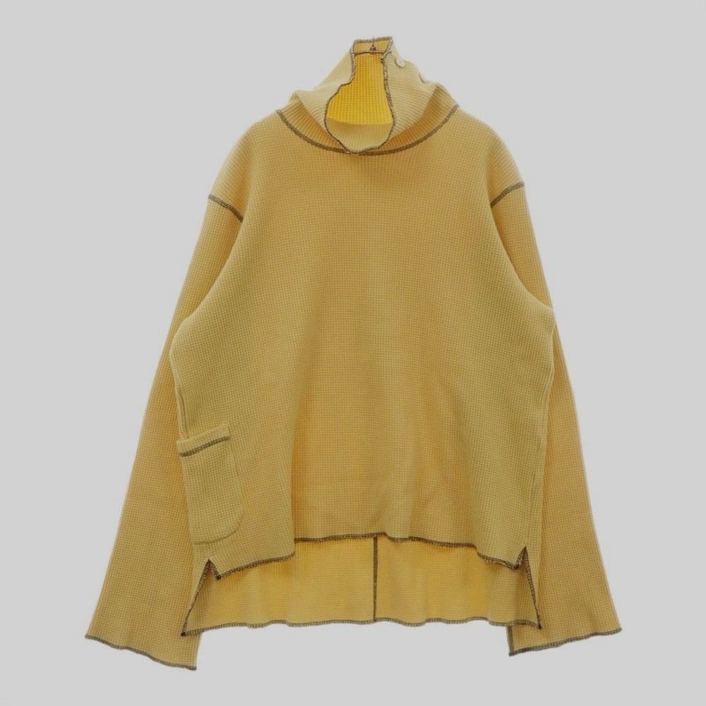 SUNSEA Sunsea Yellow Cotton Waffle High Neck T-shirt Size M / US 6-8 / IT 42-44 - 2 Thumbnail